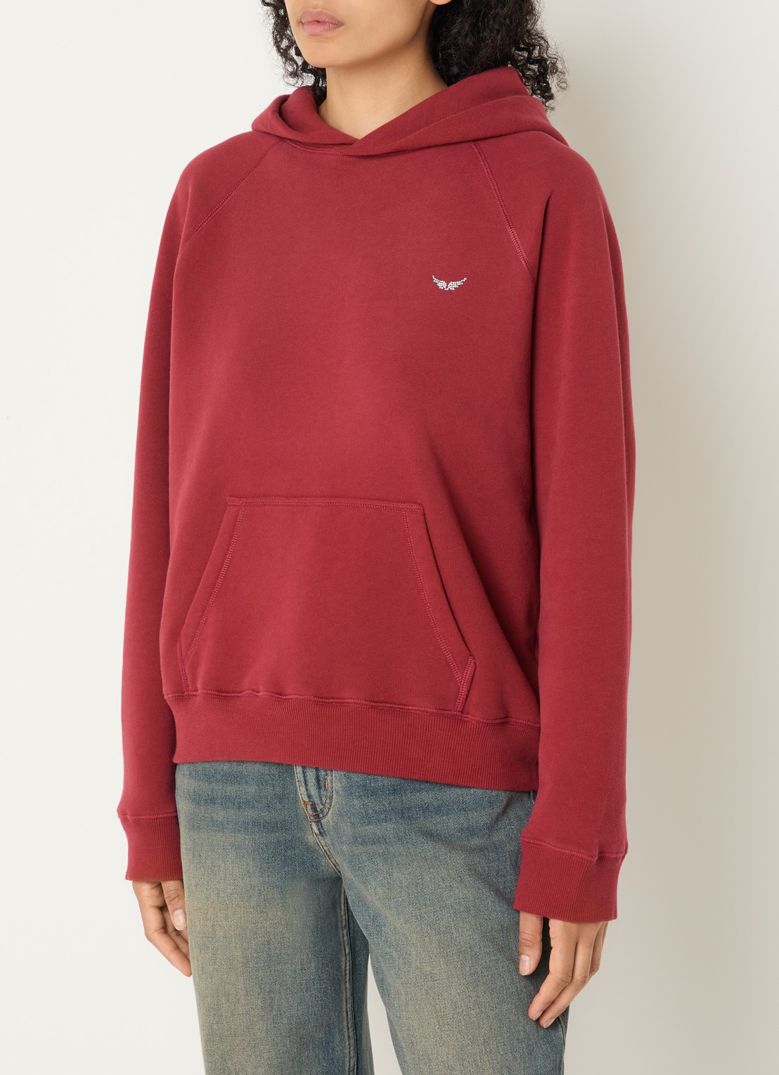 Zadig&Voltaire Georgy hoodie met strass - achterkant 5 rood