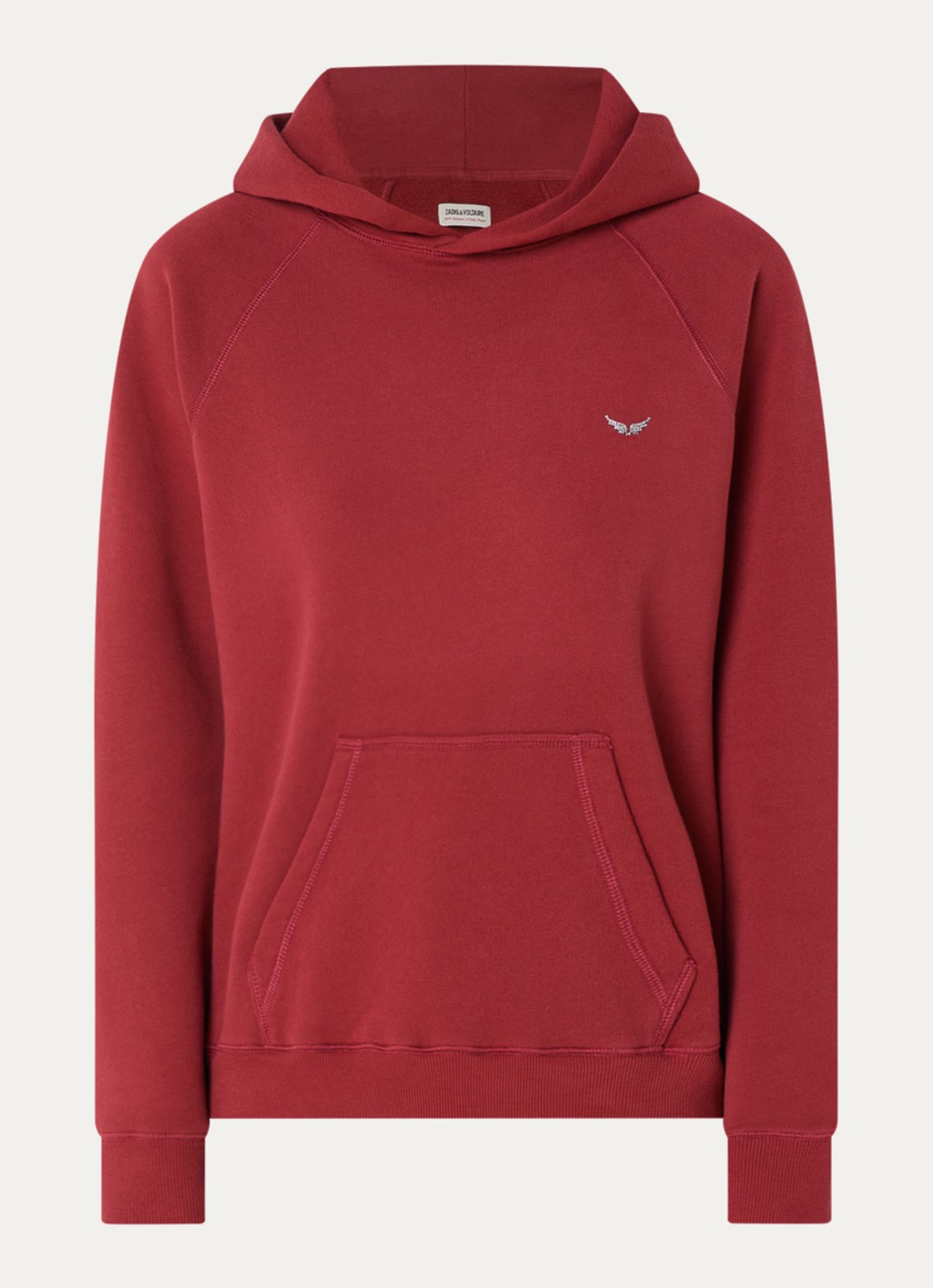 Zadig&Voltaire Georgy hoodie met strass - voorkant 3 rood
