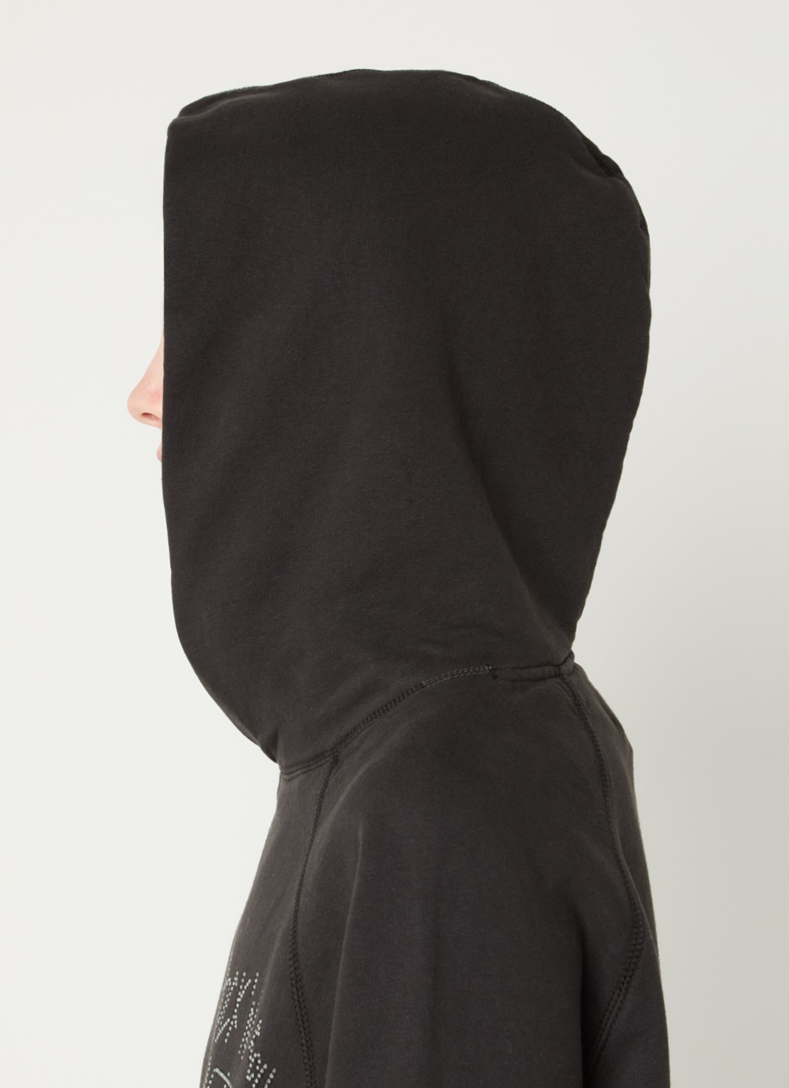 Zadig&Voltaire Georgy hoodie met strass - detail 2 donkergrijs