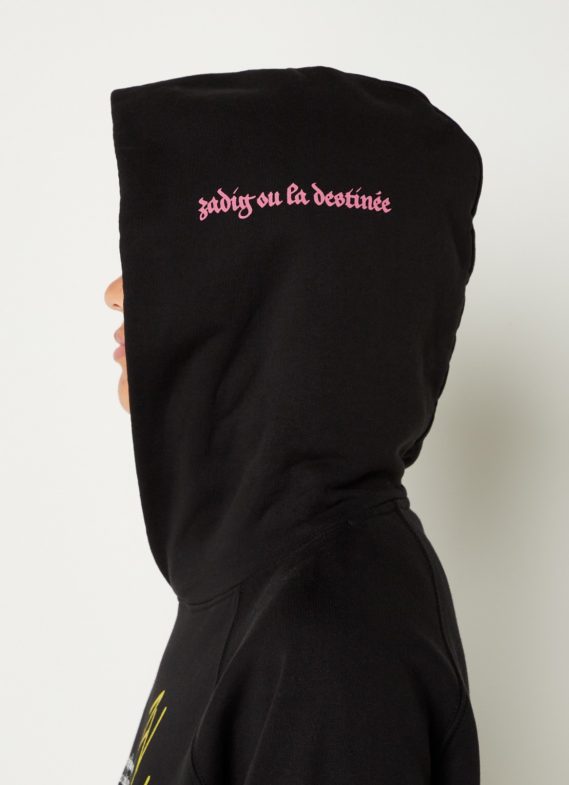 Zadig&Voltaire Georgy Mltcusto hoodie met front- en backprint - detail 5 zwart