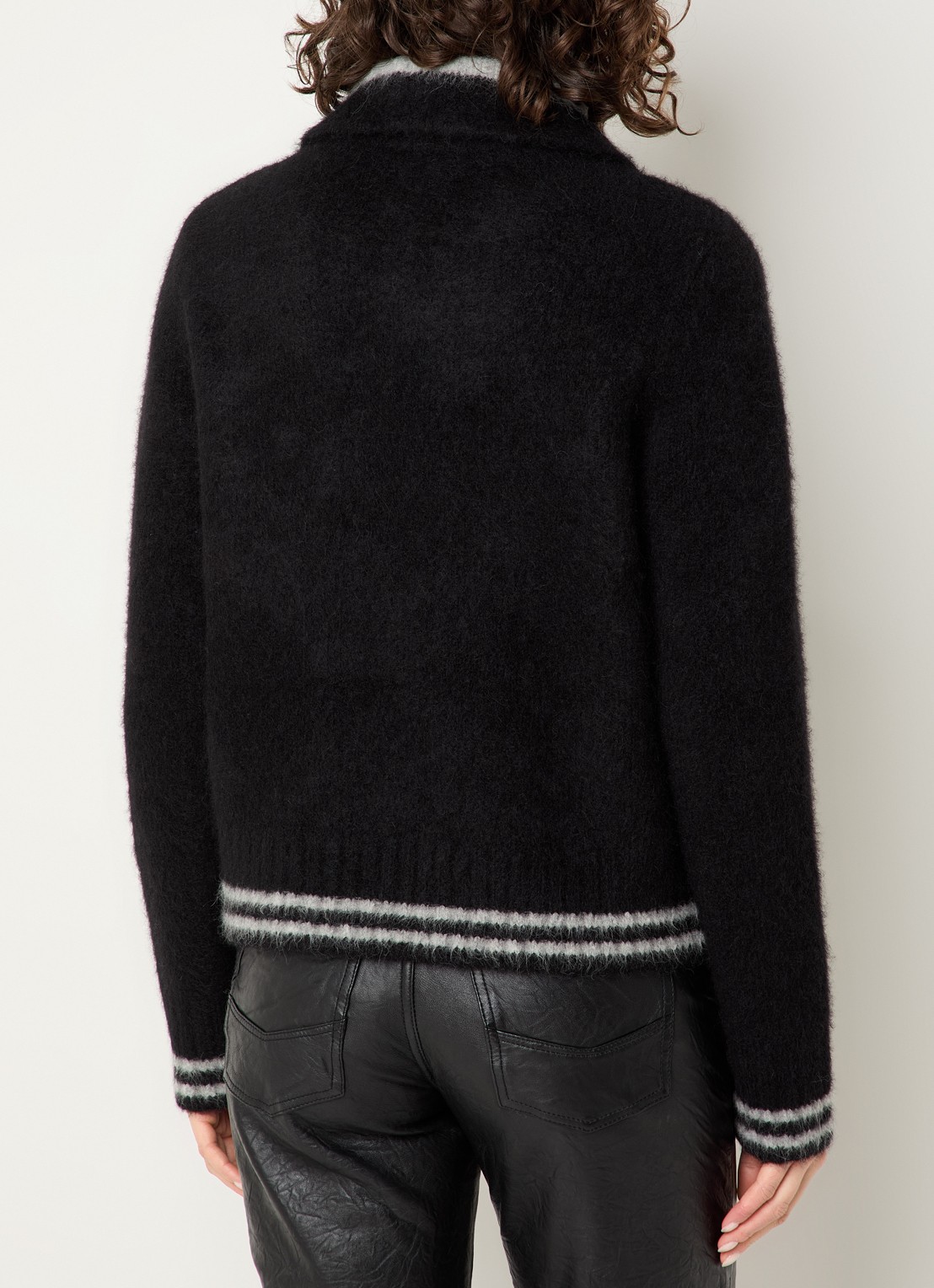 Zadig&Voltaire Gildas jack met logo en steekzakken - achterkant 4 zwart