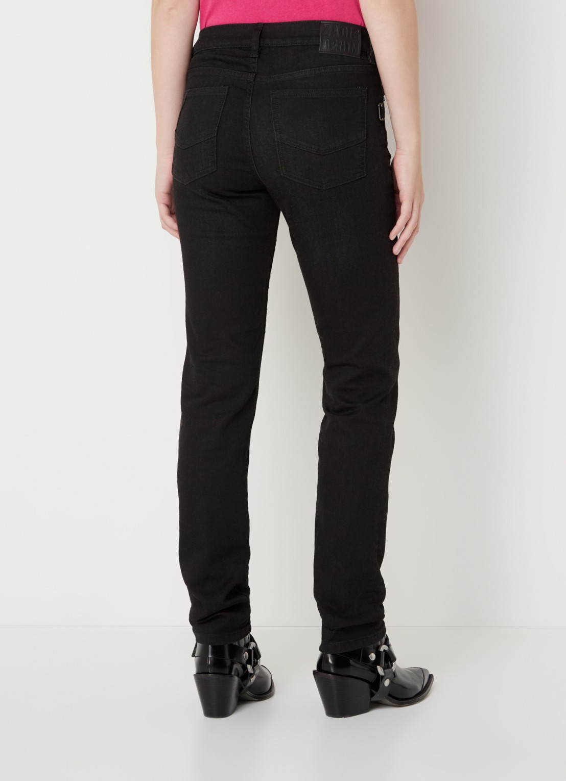 Zadig&Voltaire High waist slim fit jeans met stretch - achterkant 3 zwart