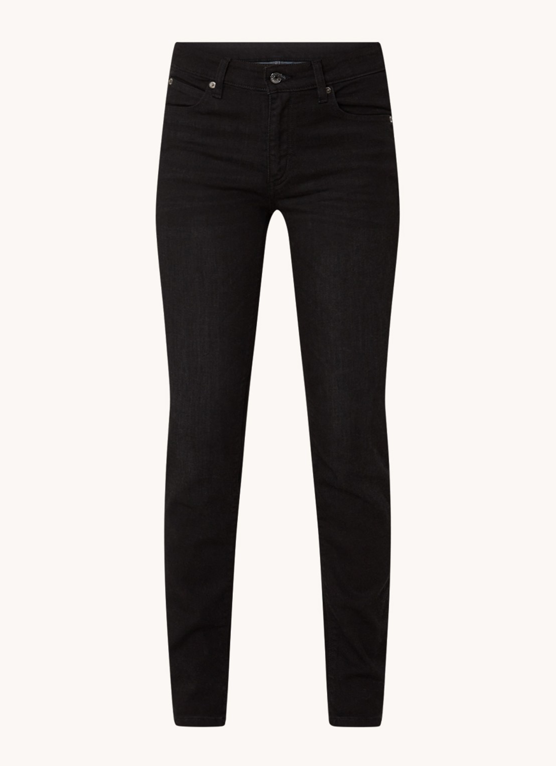 Zadig&Voltaire High waist slim fit jeans met stretch - voorkant 4 zwart