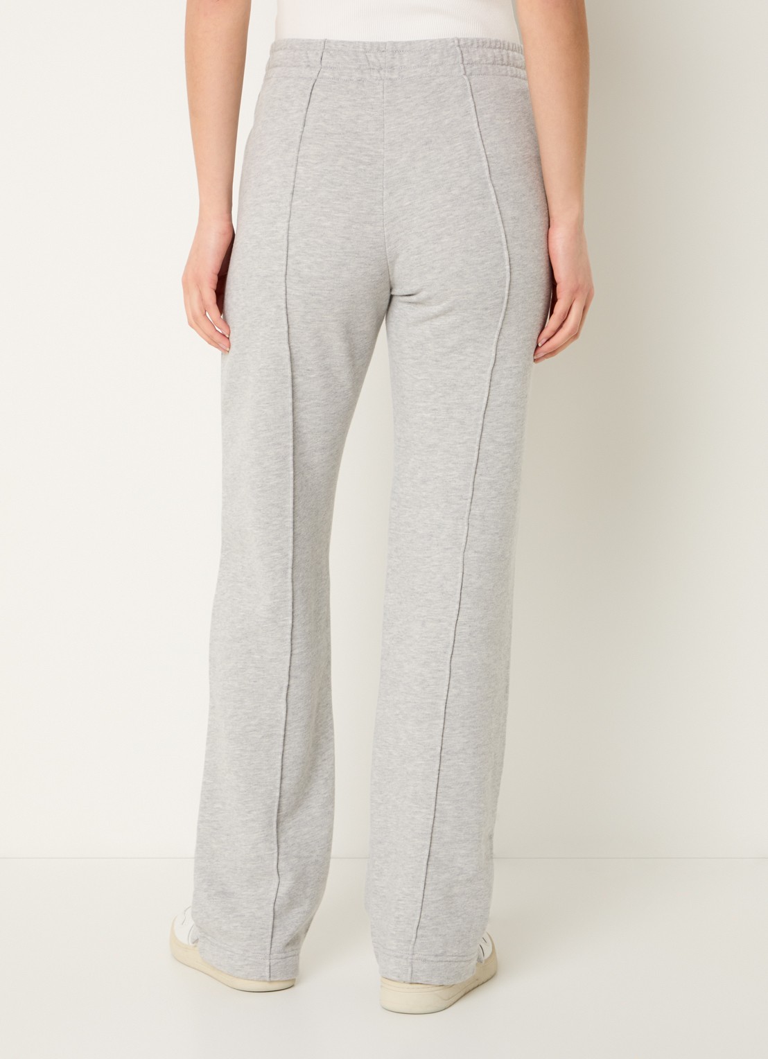 Zadig&Voltaire High waist straight fit joggingbroek met steekzakken - achterkant grijs