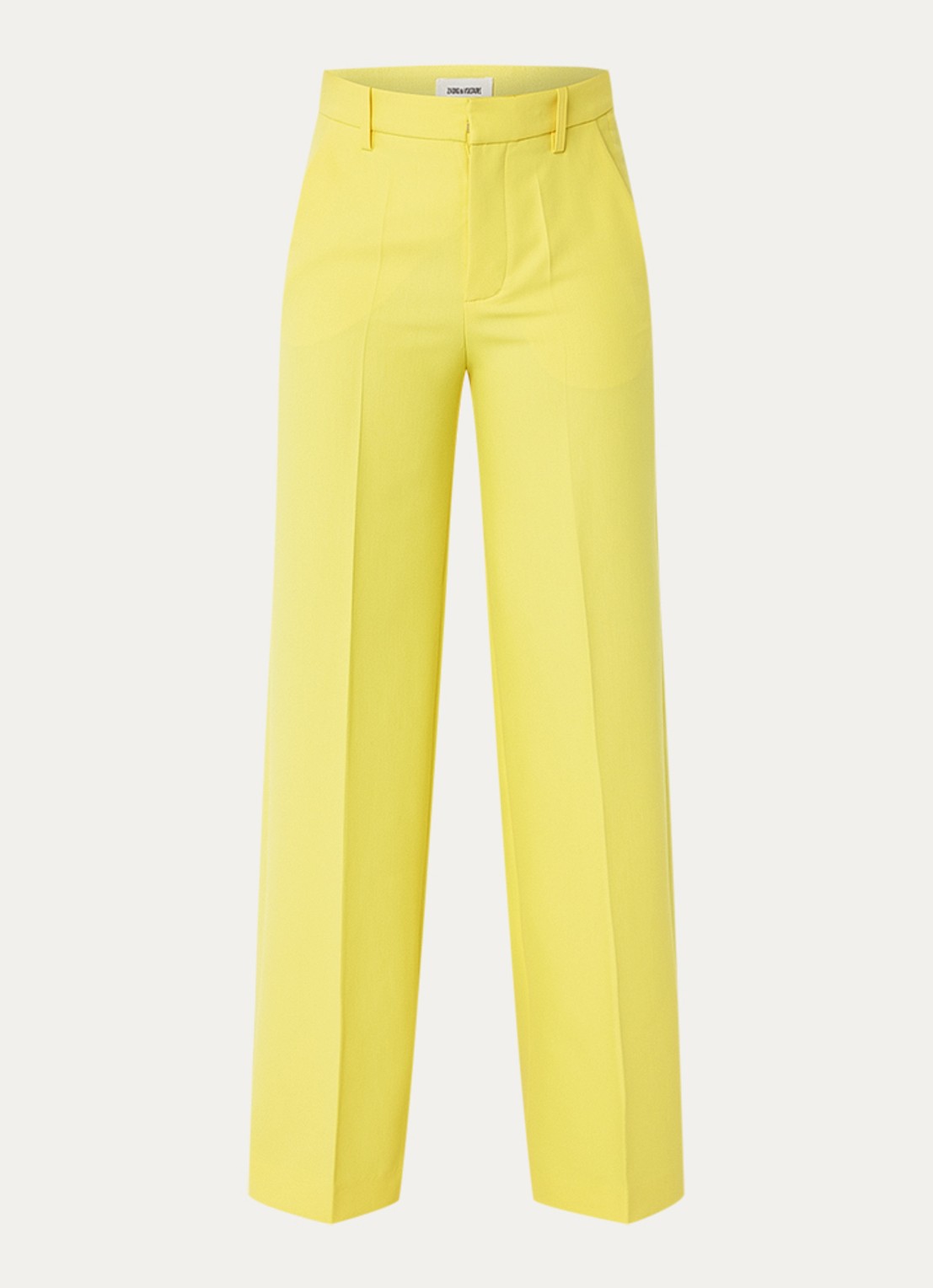 Zadig&Voltaire High waist wide fit pantalon met steekzakken - voorkant 3 geel