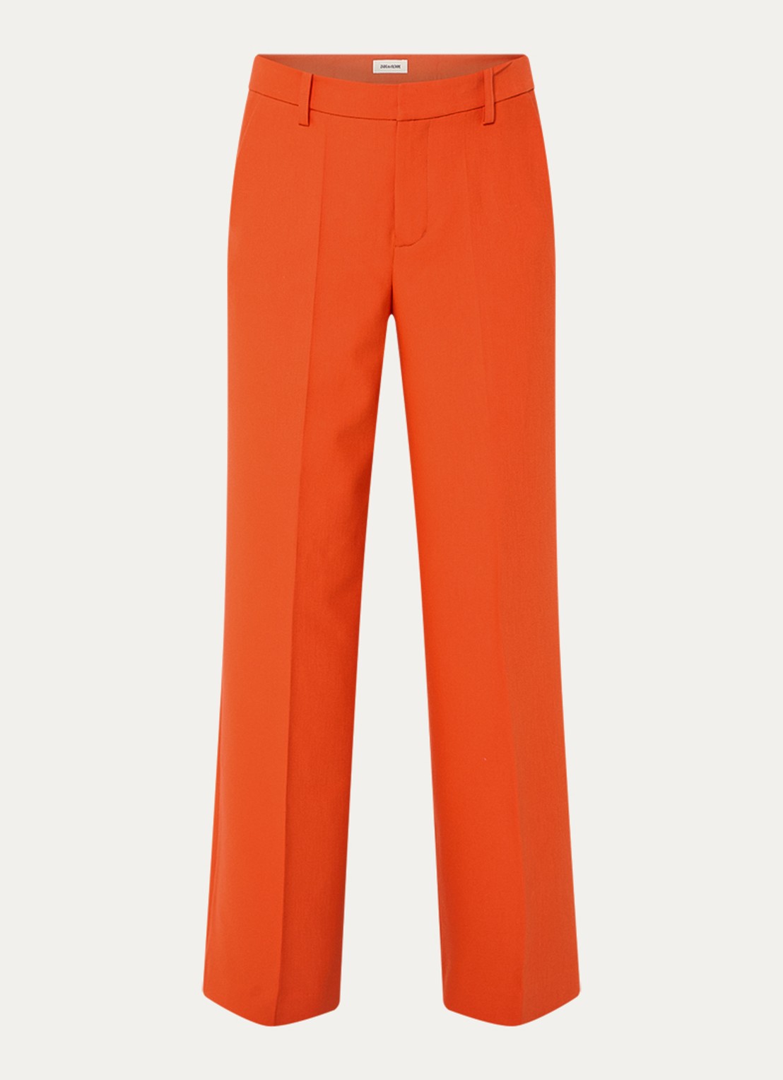 Zadig&Voltaire High waist wide fit pantalon met steekzakken - voorkant 2 oranje