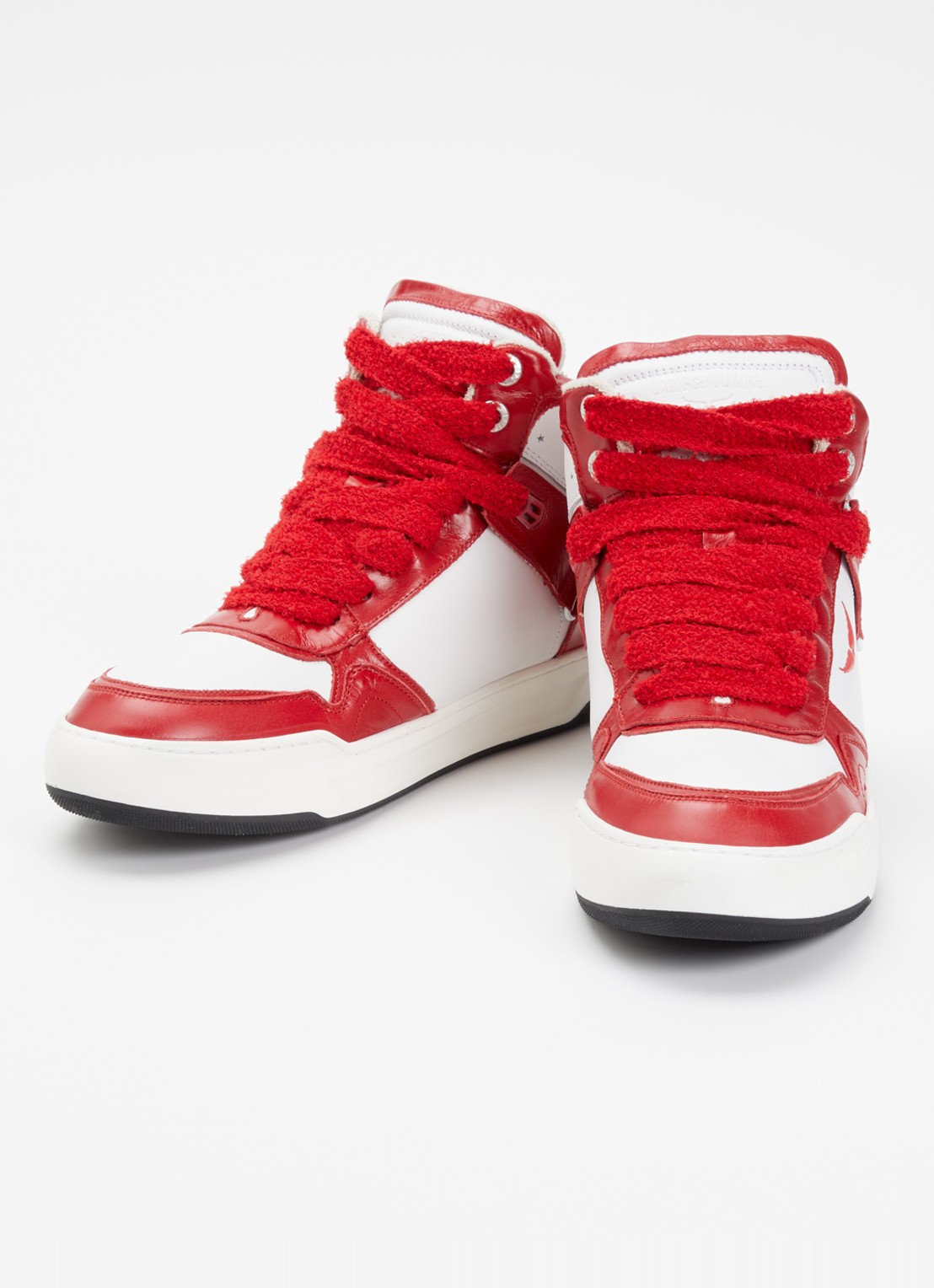 Zadig&Voltaire High Wings sneaker van leer - detail rood