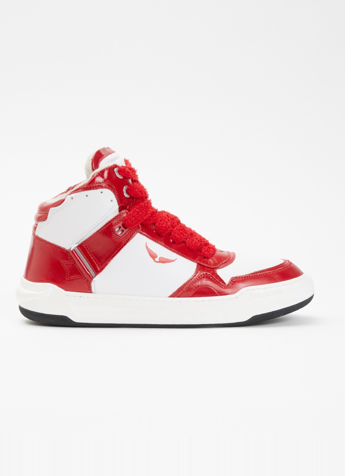 Zadig&Voltaire High Wings sneaker van leer - voorkant 3 rood