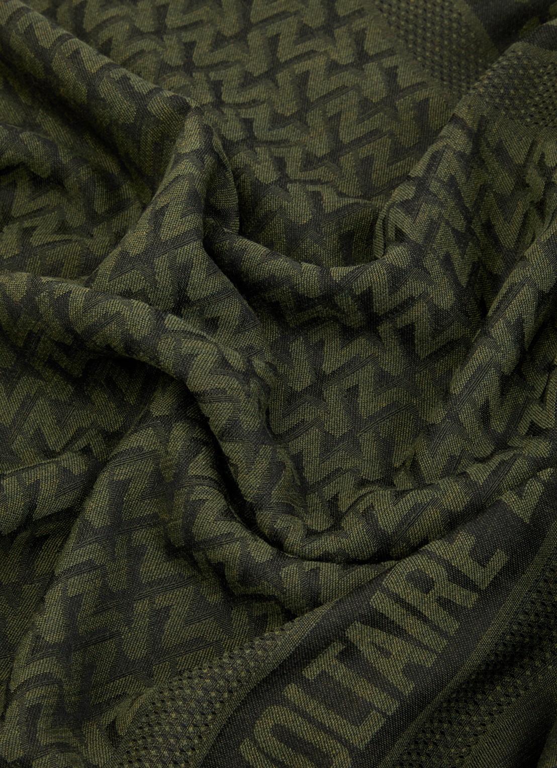 Zadig&Voltaire Initiale Glenn sjaal met print 135 x 135 cm  - detail 3 donkergroen