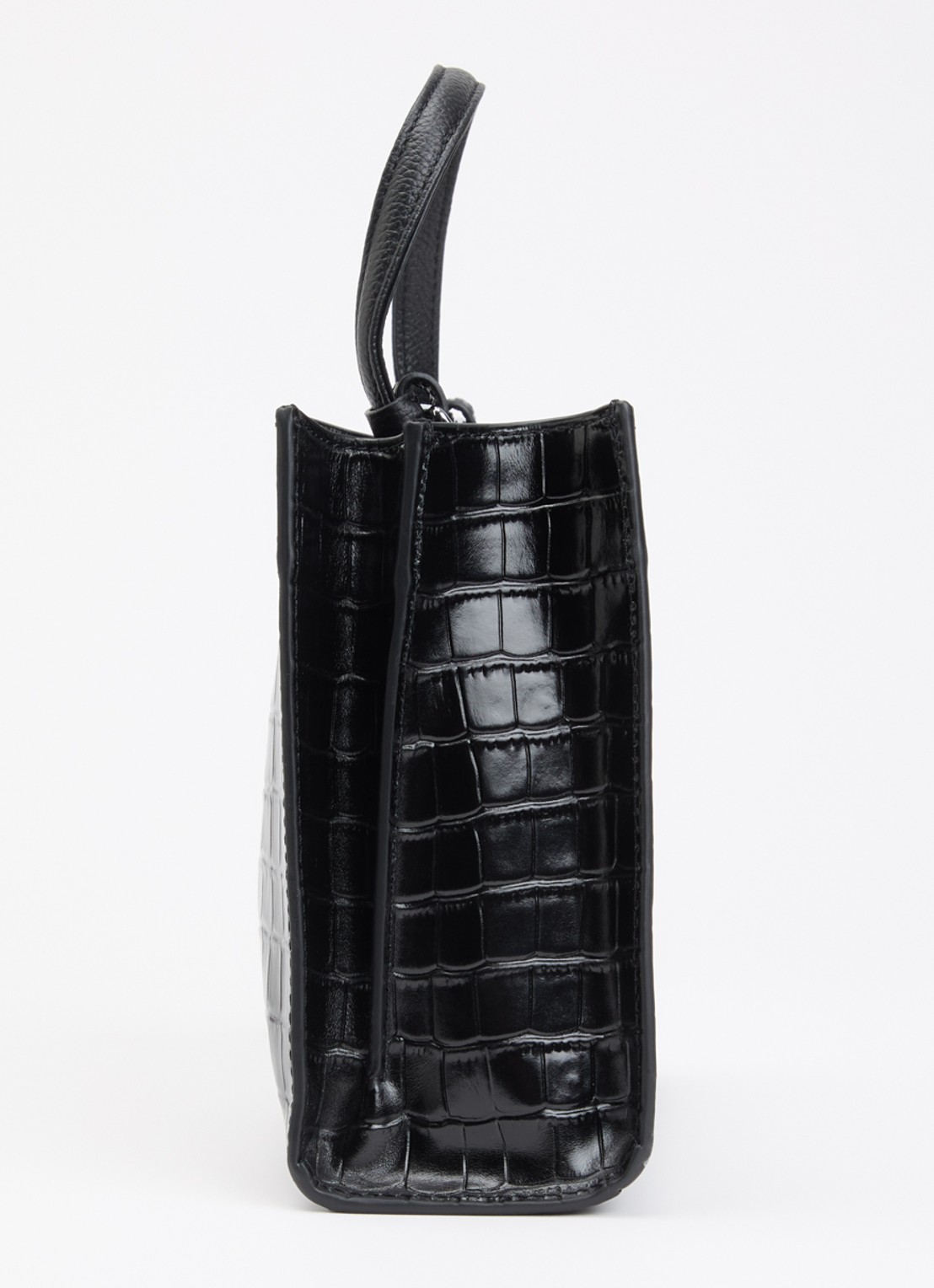 Zadig&Voltaire Jack Croco Mini handtas van leer met afneembare schouderriem - detail 4 zwart