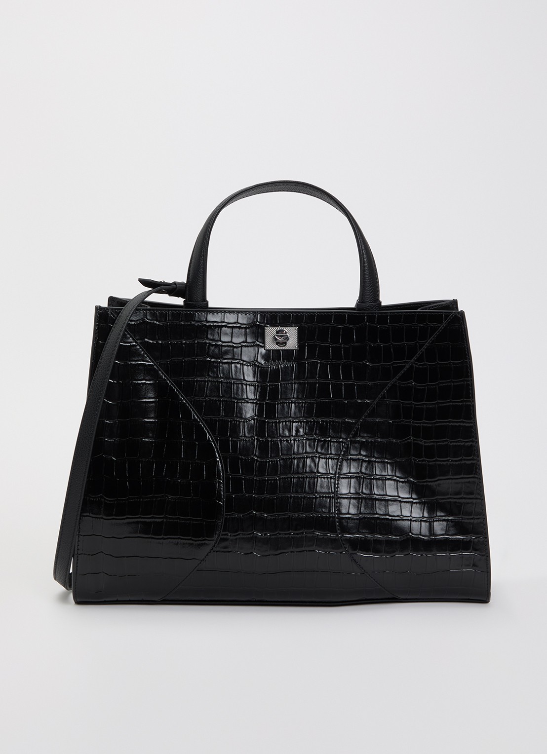 Zadig&Voltaire Jack handtas van leer met afneembare schouderriem - voorkant 5 zwart