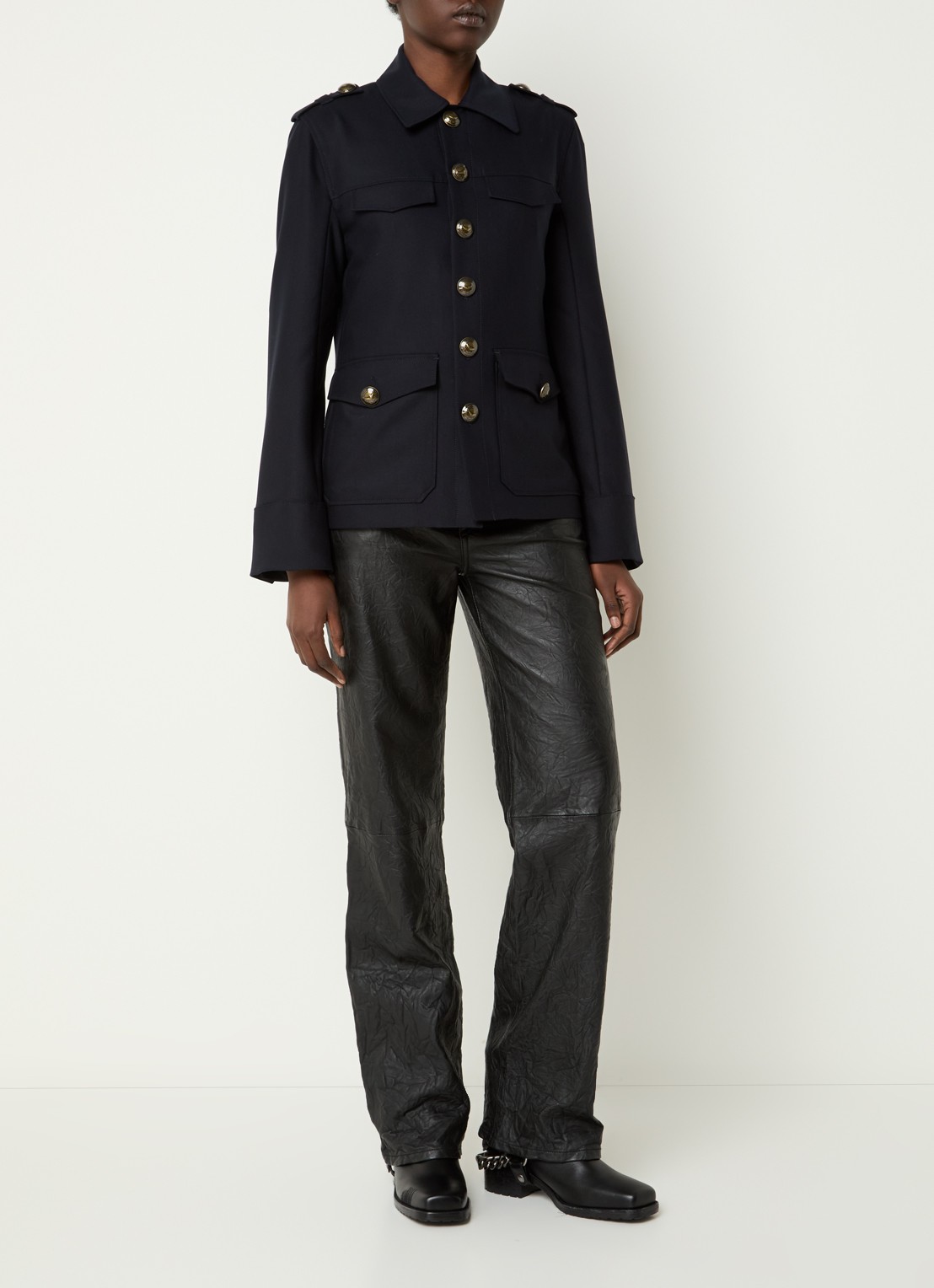 Zadig&Voltaire Jack met klepzakken - voorkant 2 zalmroze