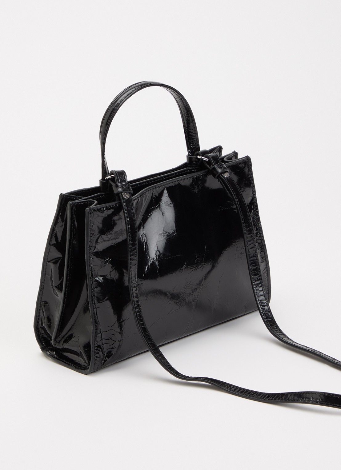 Zadig&Voltaire Jack Mini handtas van leer met afneembare schouderriem - achterkant 5 zwart