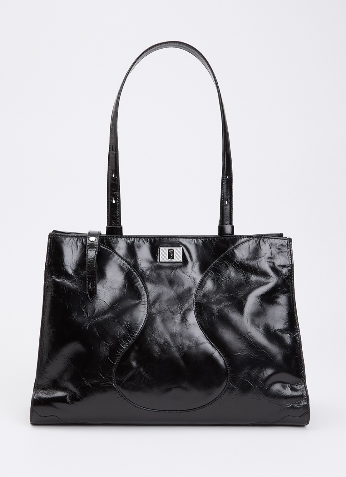 Zadig&Voltaire Jack Vintage schoudertas van leer - voorkant 4 zwart