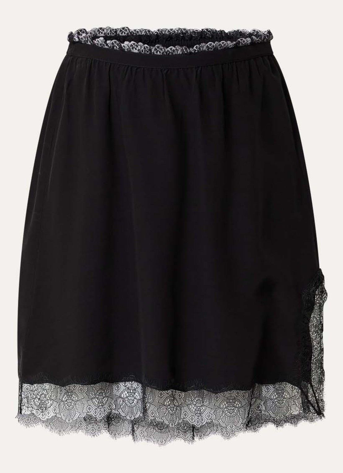 Zadig&Voltaire Jarvisa minirok met kant - voorkant 3 zwart