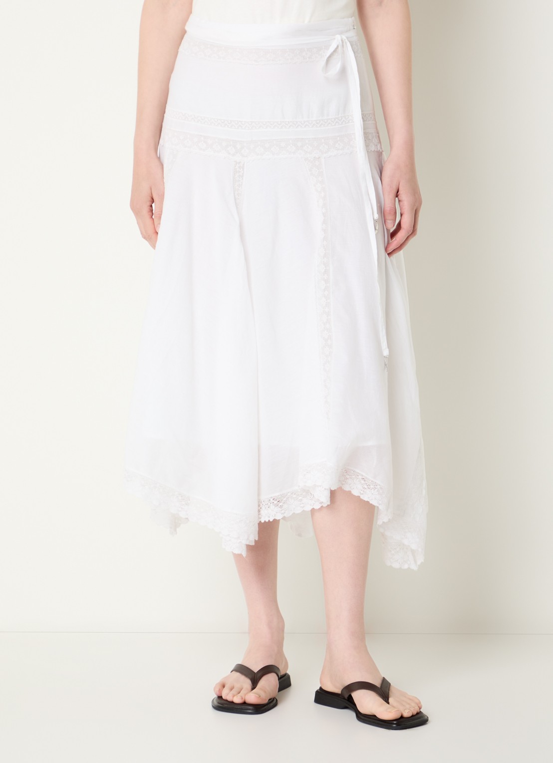 Zadig&Voltaire Jetro midi rok met broderie - detail 4 wit
