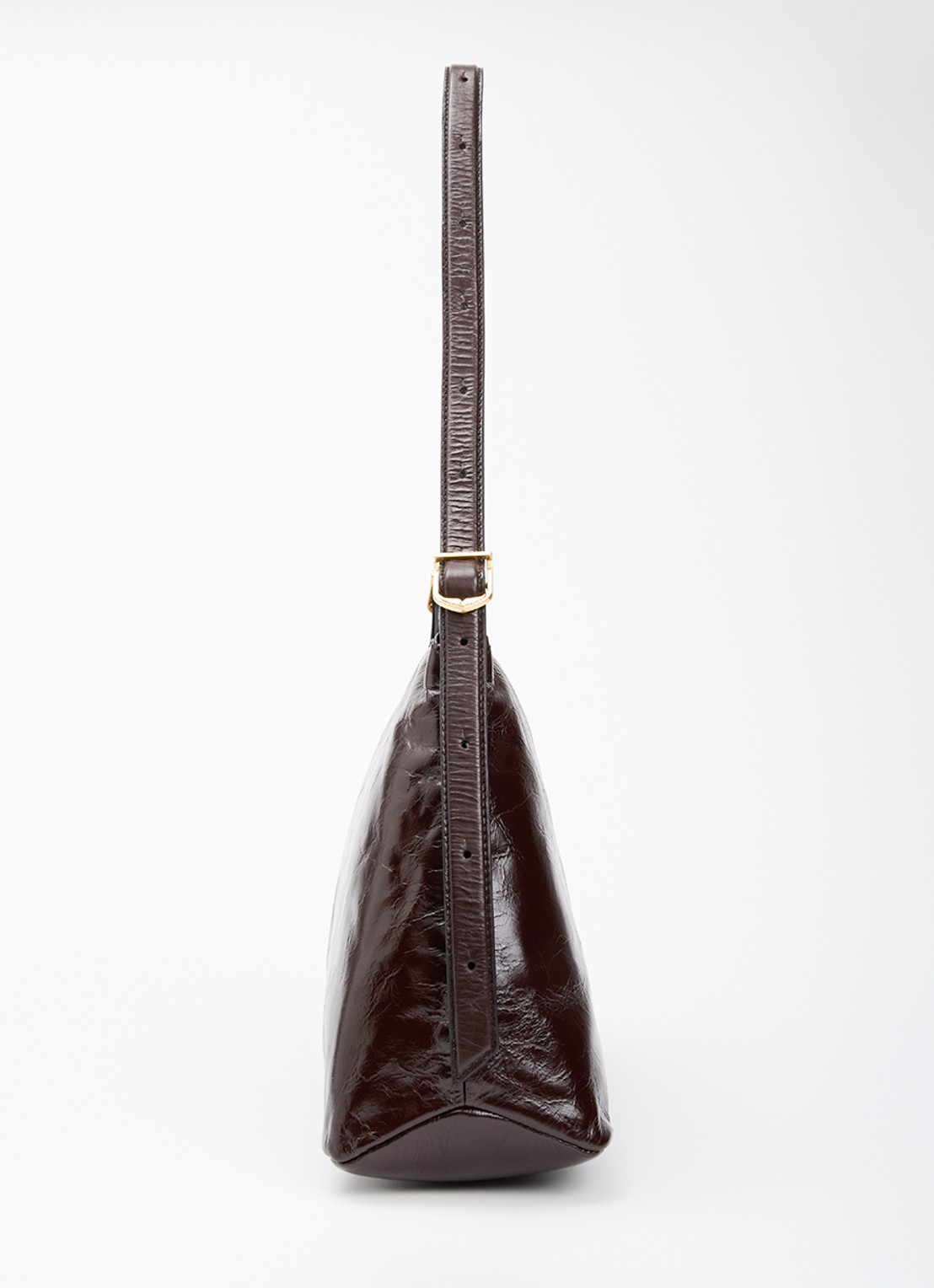 Zadig&Voltaire Jim Vintage Patent schoudertas van leer met afneembare schouderriem - detail 3 aubergine