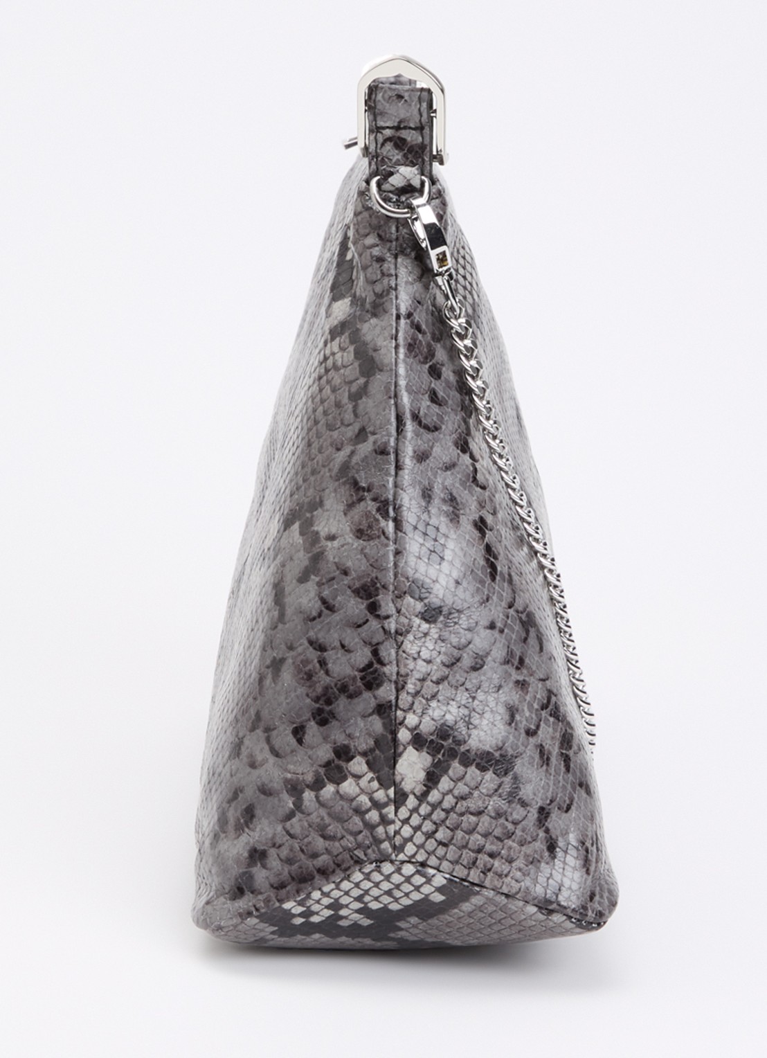 Zadig&Voltaire Jim Wild schoudertas van leer met slangenprint - detail 6 donkergrijs