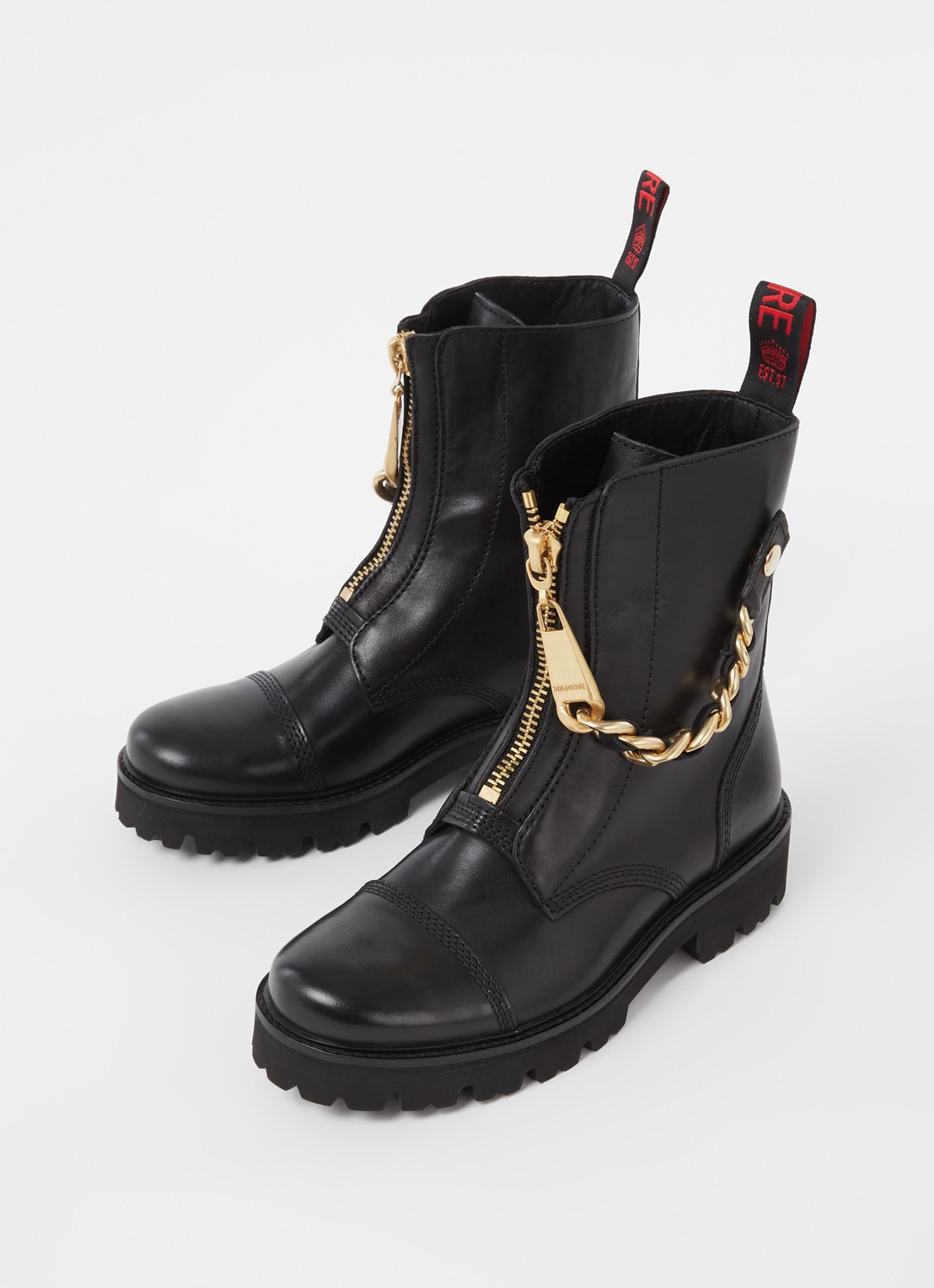 Zadig&Voltaire Joe Cecilia biker boot van leer - detail 2 zwart