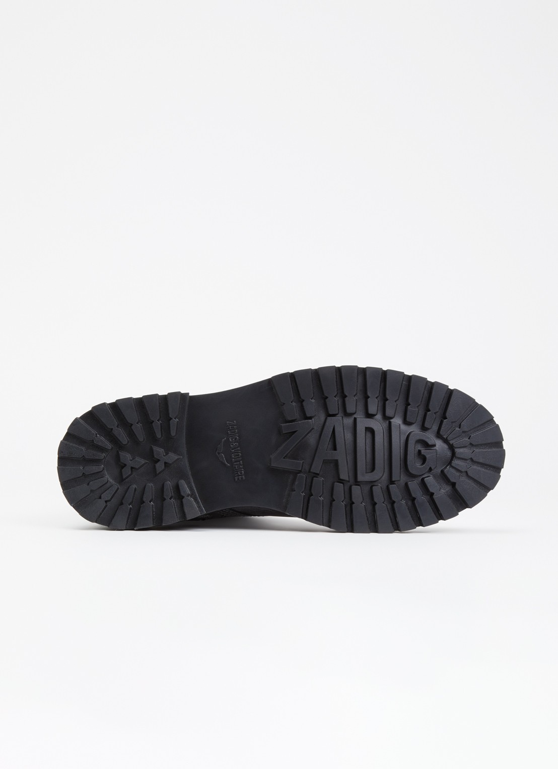 Zadig&Voltaire Joe Fast biker boot van leer met metallic finish - detail 4 zilver