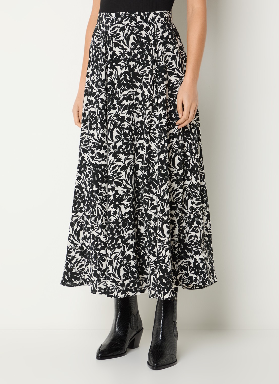 Zadig&Voltaire Joyo maxi A-lijn rok met print en steekzakken - detail 4 zwart