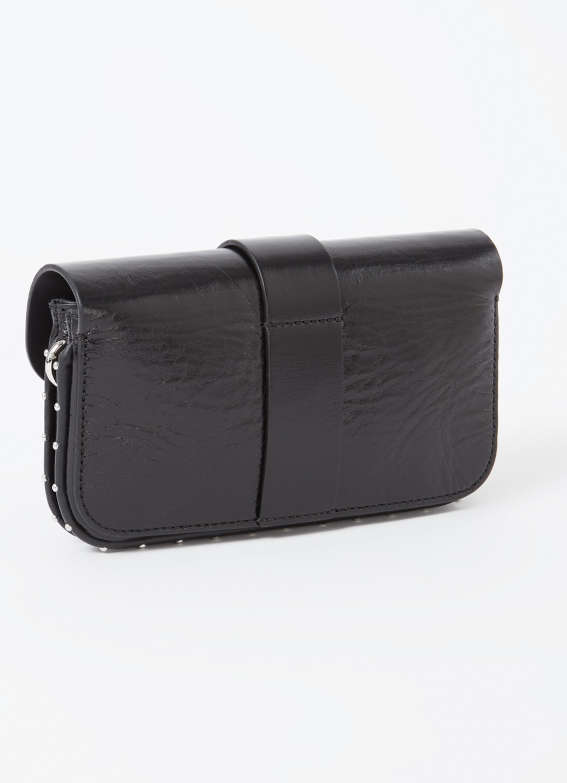 Zadig&Voltaire Kate crossbodytas van leer - achterkant zwart