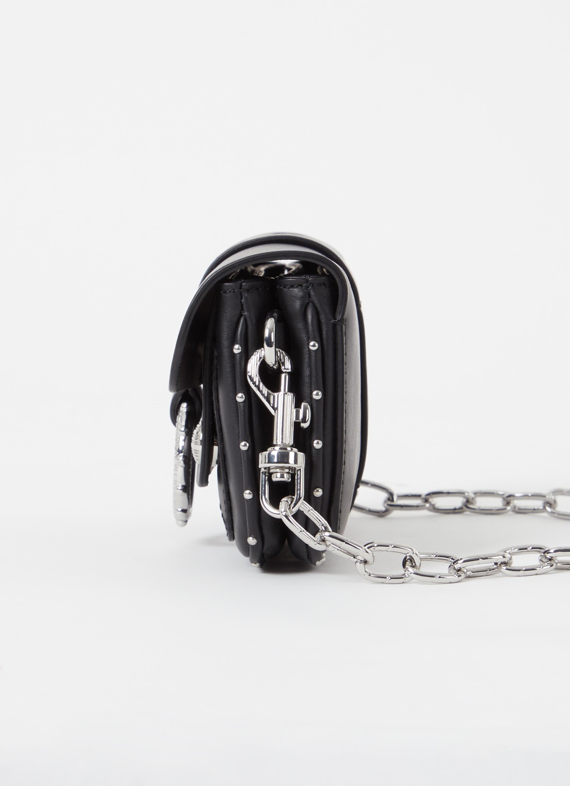 Zadig&Voltaire Kate Wallet clutch van kalfsleer met afneembare schouderriem - detail 4 zwart
