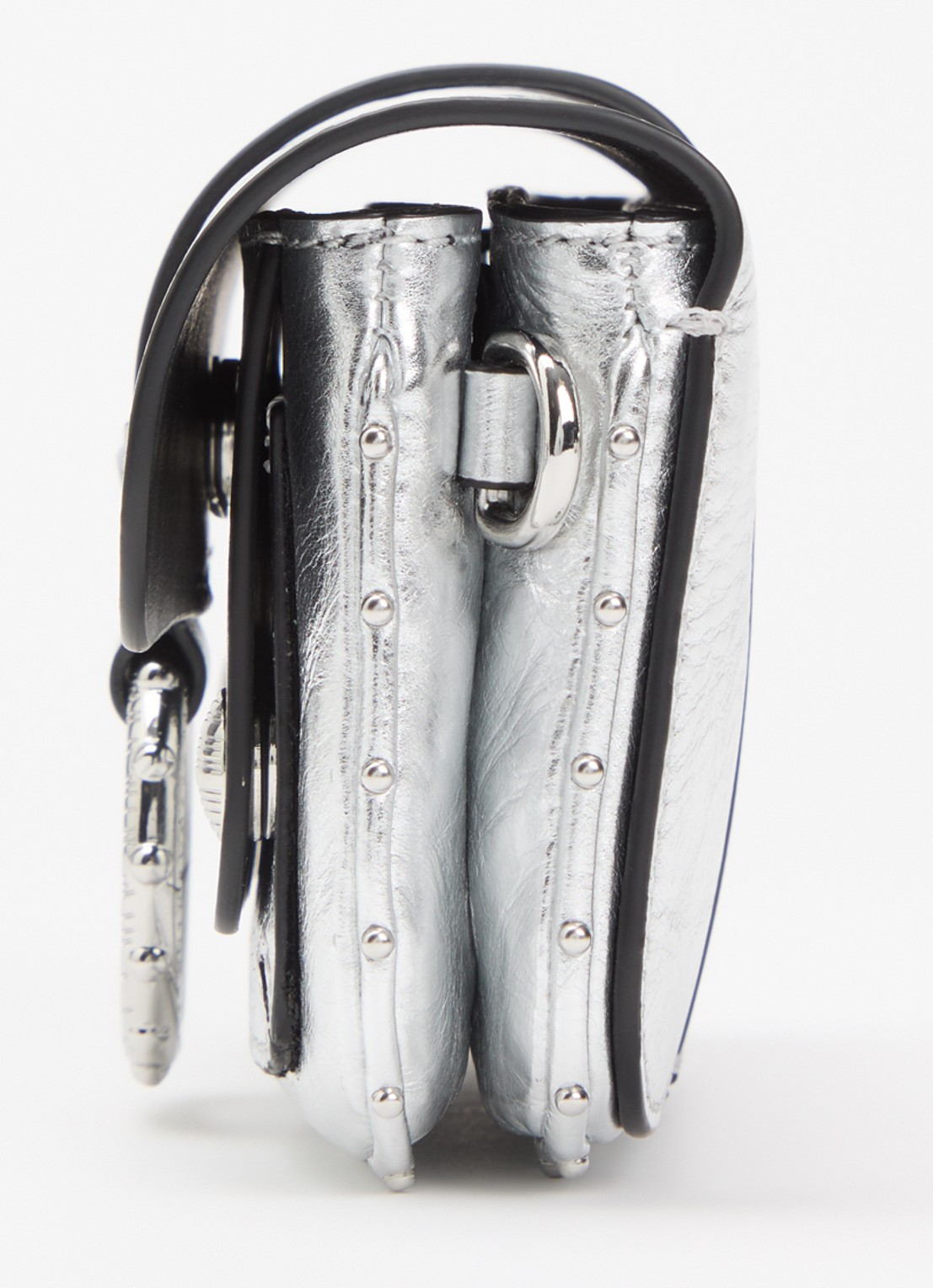 Zadig&Voltaire Kate Wallet clutch van kalfsleer met metallic finish - detail 2 zilver