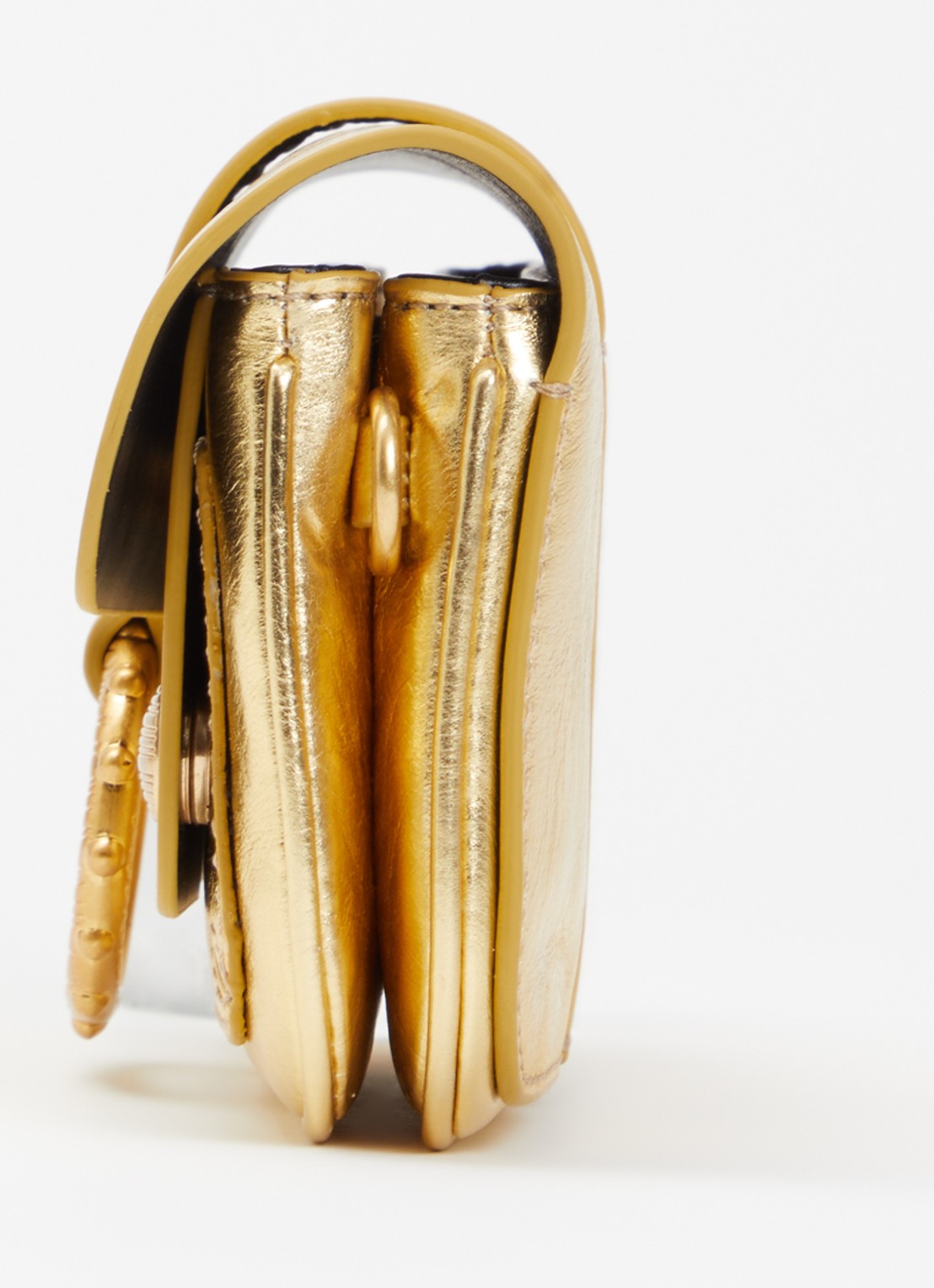 Zadig&Voltaire Kate Wallet Vintage Metal handtas van leer met afneembare schouderriem  - detail 2 goud