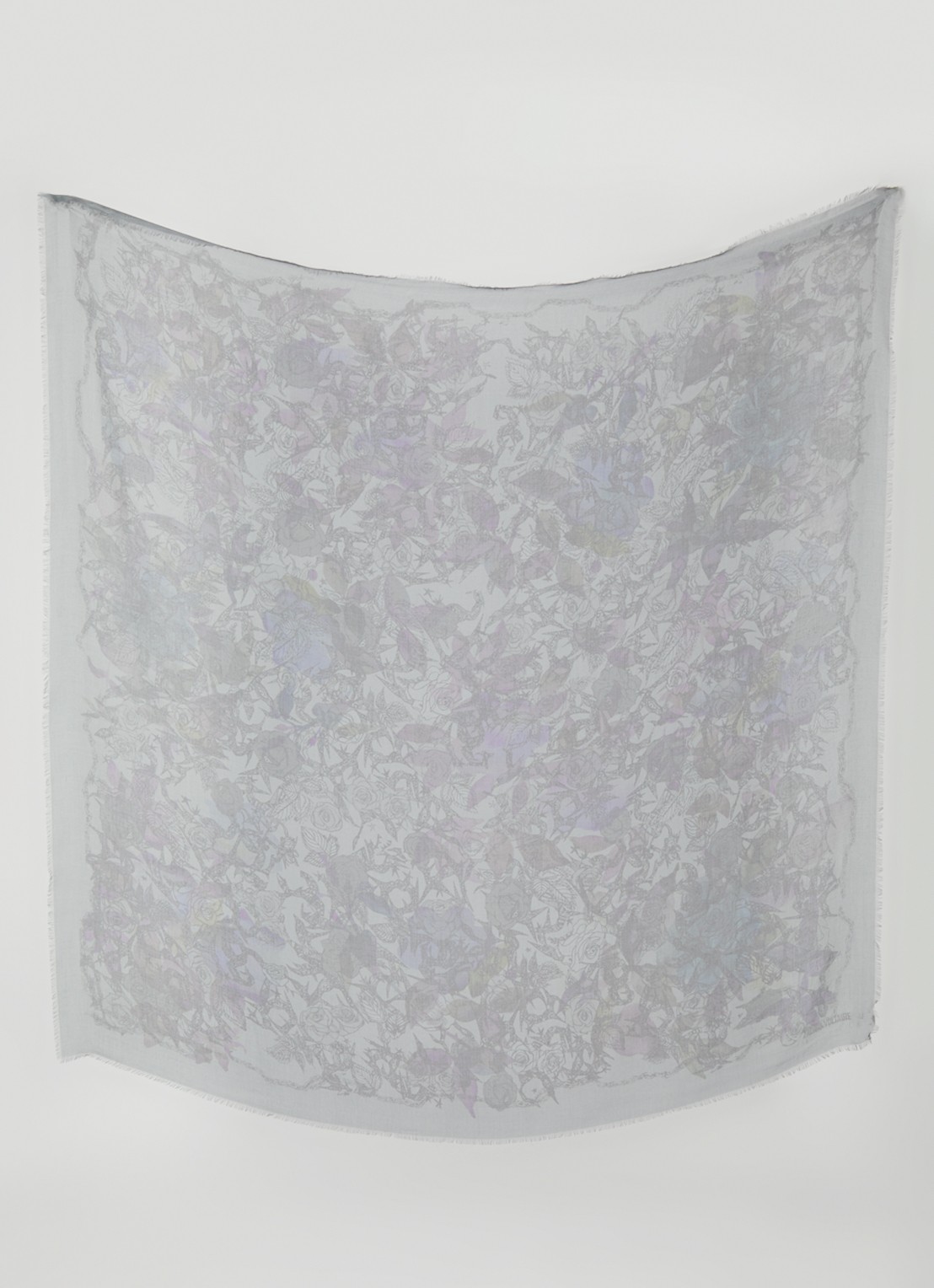 Zadig&Voltaire Kerry sjaal met print 135 x 135 cm - detail wit