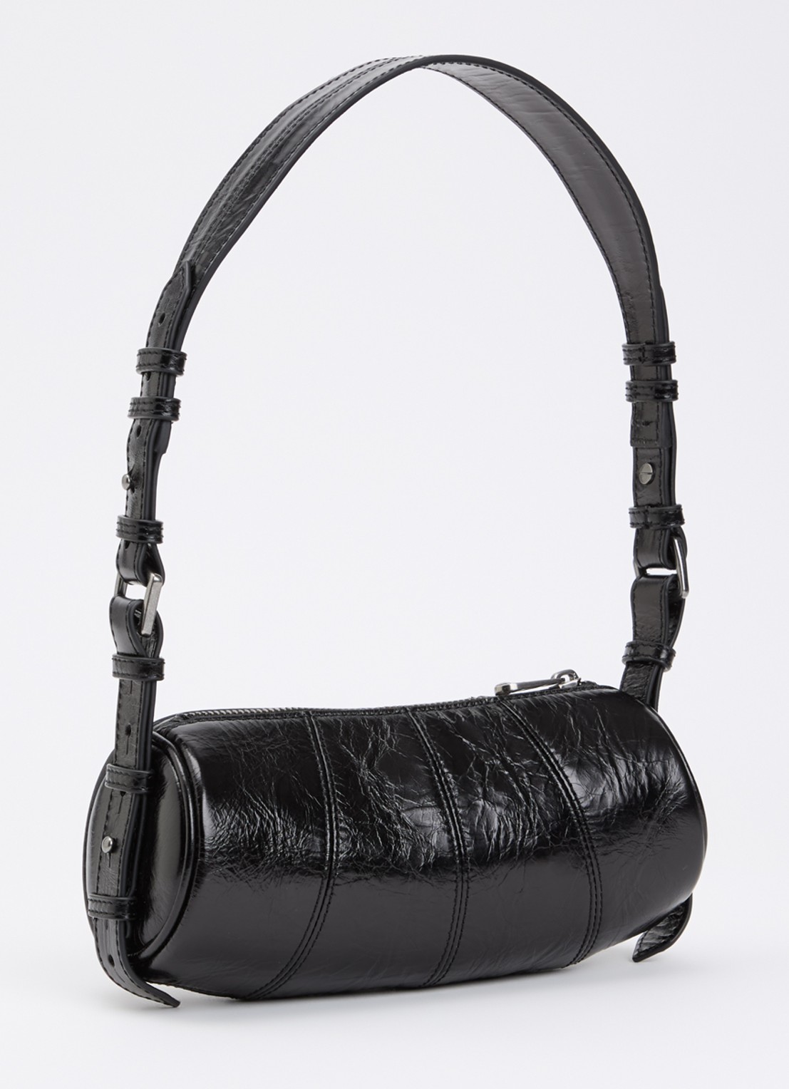 Zadig&Voltaire Le Roudoudou schoudertas van leer - achterkant zwart