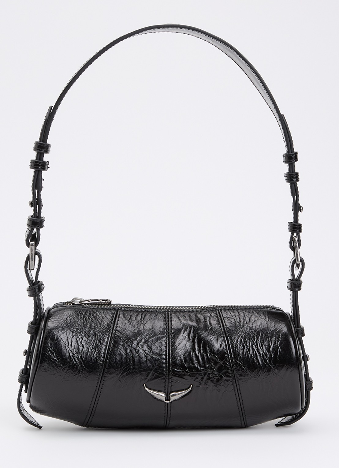 Zadig&Voltaire Le Roudoudou schoudertas van leer - voorkant 5 zwart
