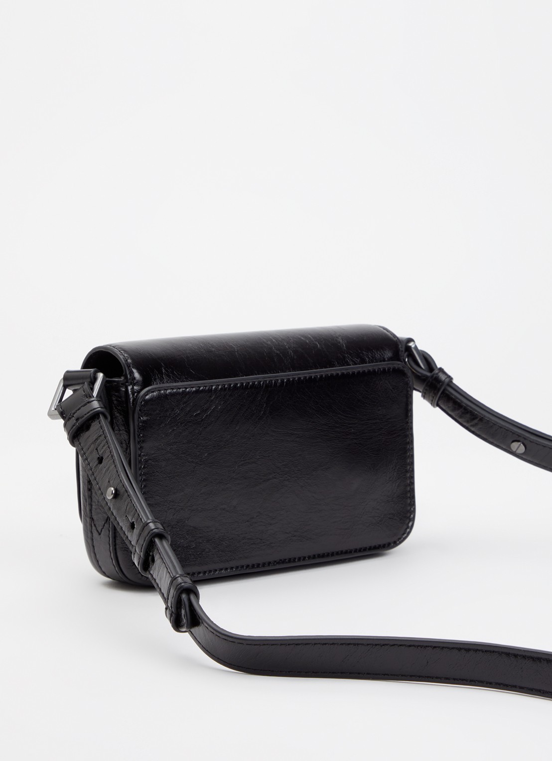 Zadig&Voltaire Le Zazi crossbodytas van kalfsleer met verstelbare schouderriem - achterkant 5 zwart