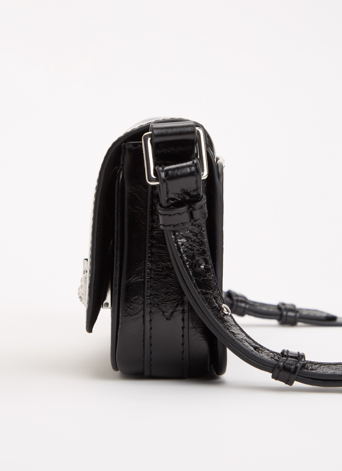 Zadig&Voltaire Le Zazi Vintage Graffiti crossbodytas van leer  - detail 2 zwart