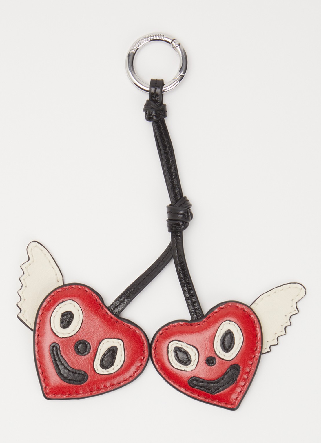 Zadig&Voltaire Love Cherry tasbedel van leer - voorkant roodbruin