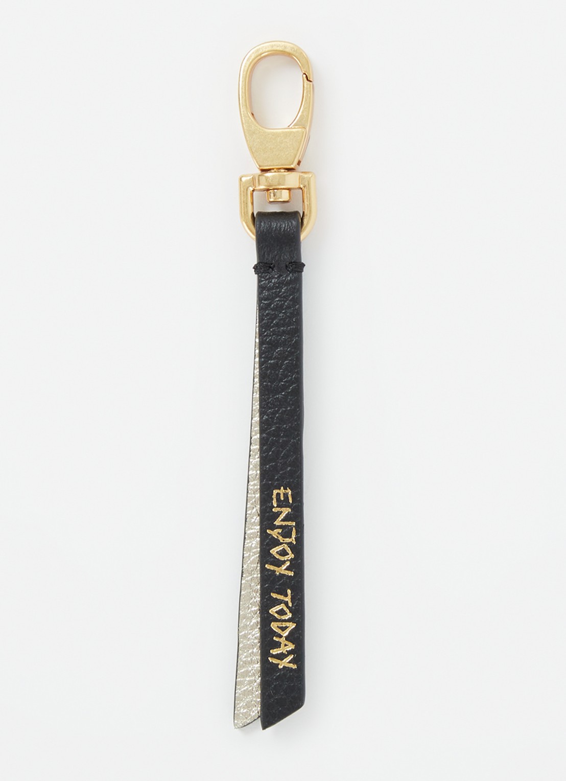 Zadig&Voltaire Love Link sleutelhanger van kalfsleer - voorkant goud