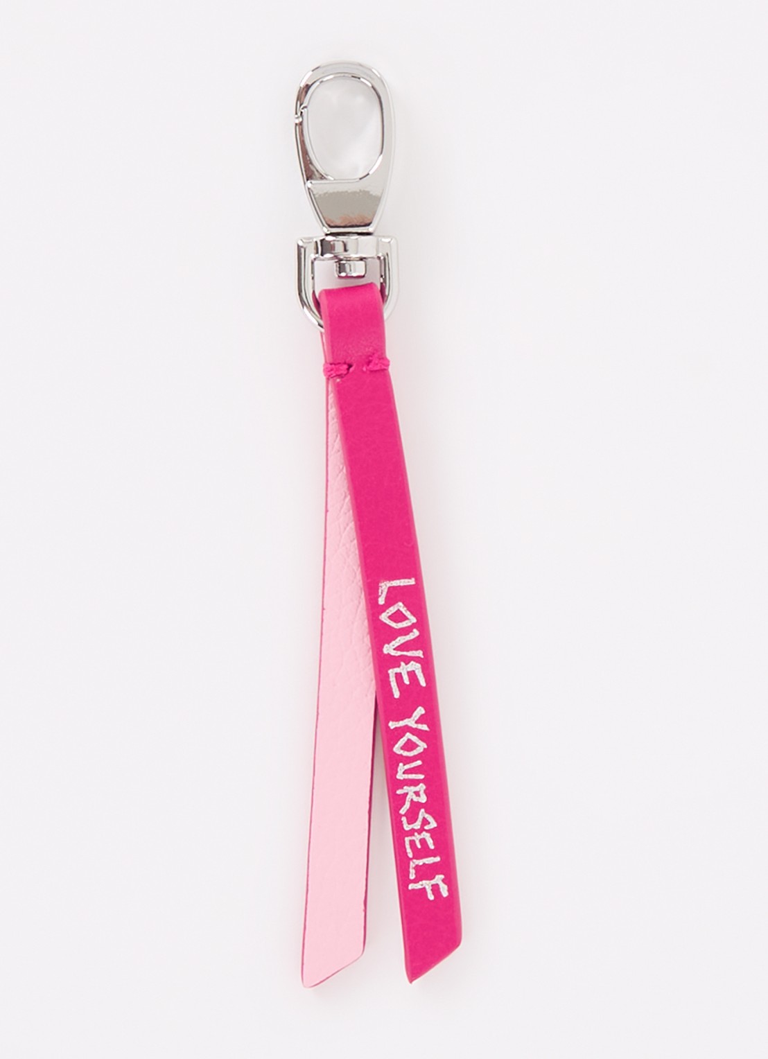 Zadig&Voltaire Love Link sleutelhanger van kalfsleer - voorkant roze