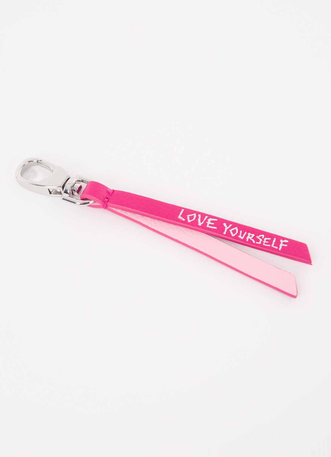 Zadig&Voltaire Love Link sleutelhanger van kalfsleer - voorkant 2 roze