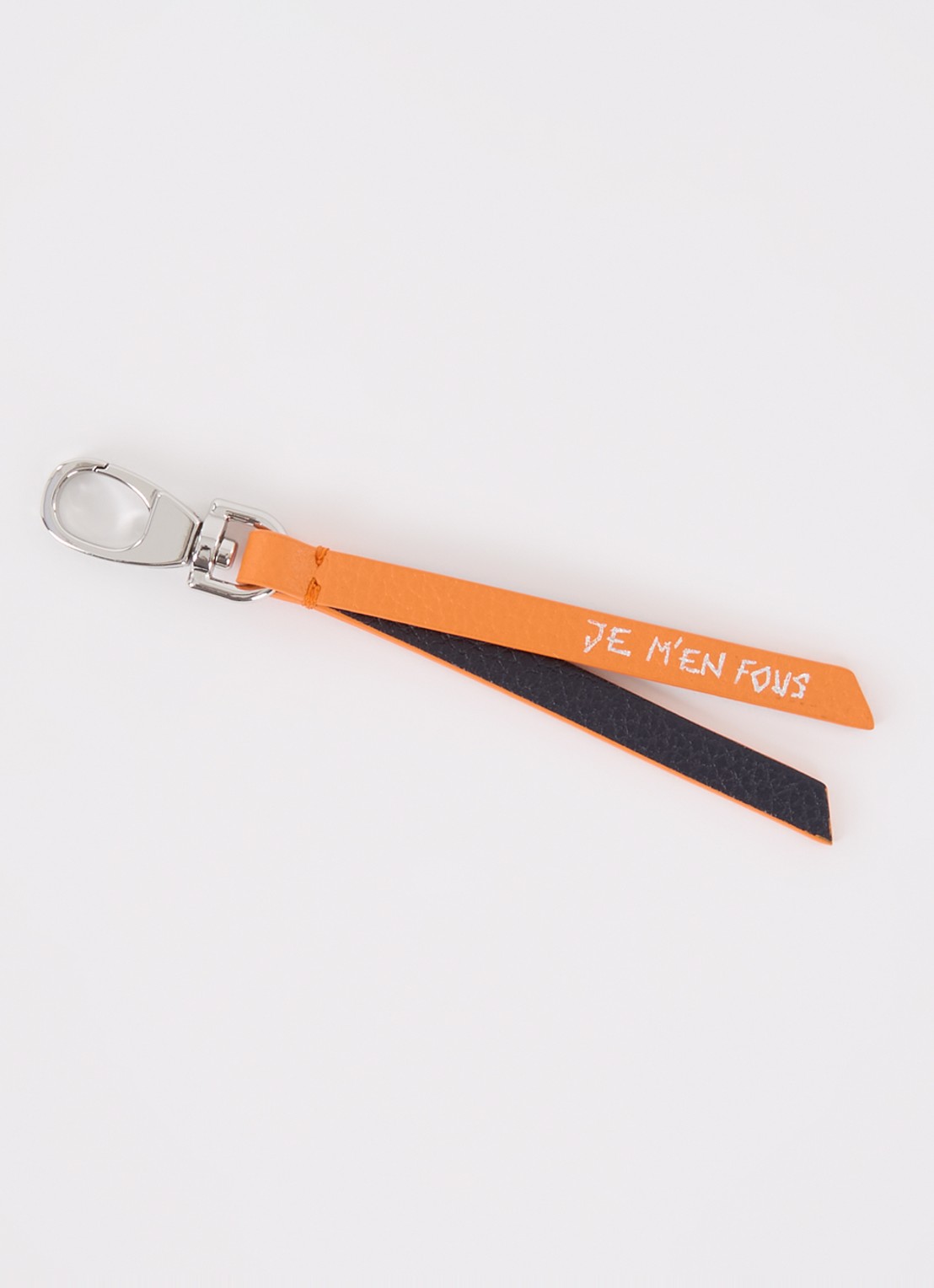 Zadig&Voltaire Love Link sleutelhanger van kalfsleer - voorkant 2 oranje