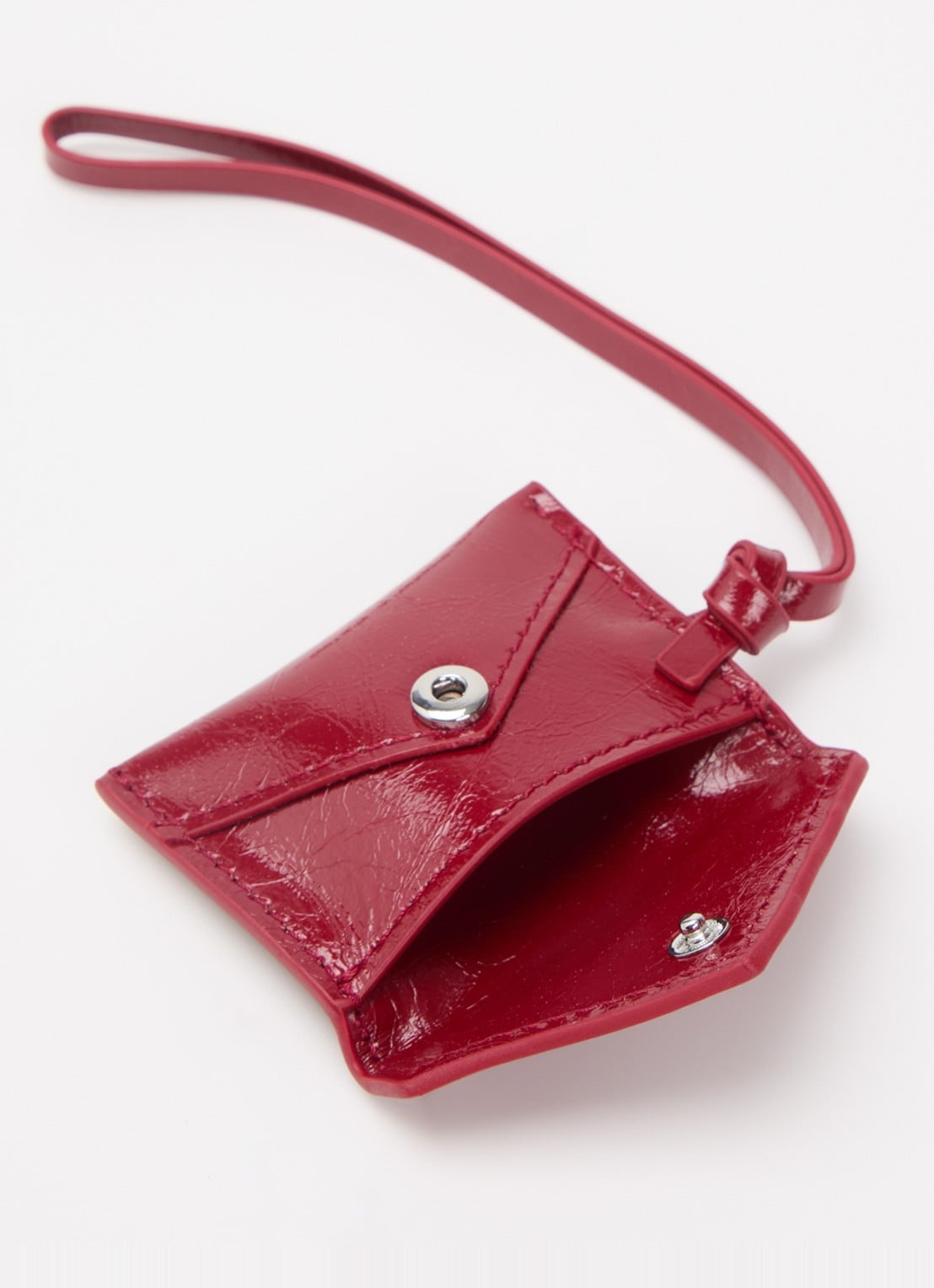Zadig&Voltaire Love Message tasbedel van leer - detail cranberryrood