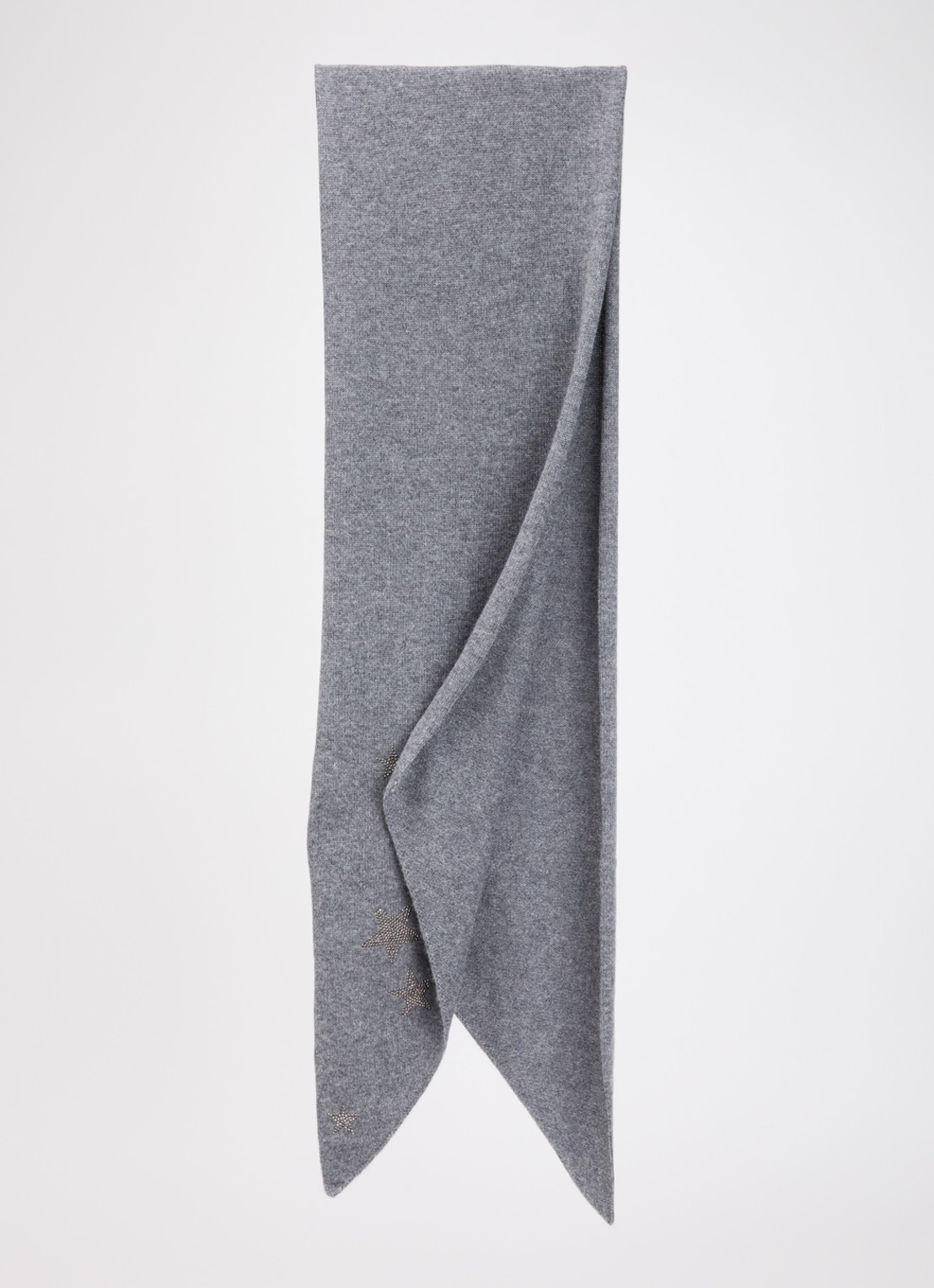 Zadig&Voltaire Lucy sjaal in kasjmierblend met strass 180 x 27 cm  - detail grijs