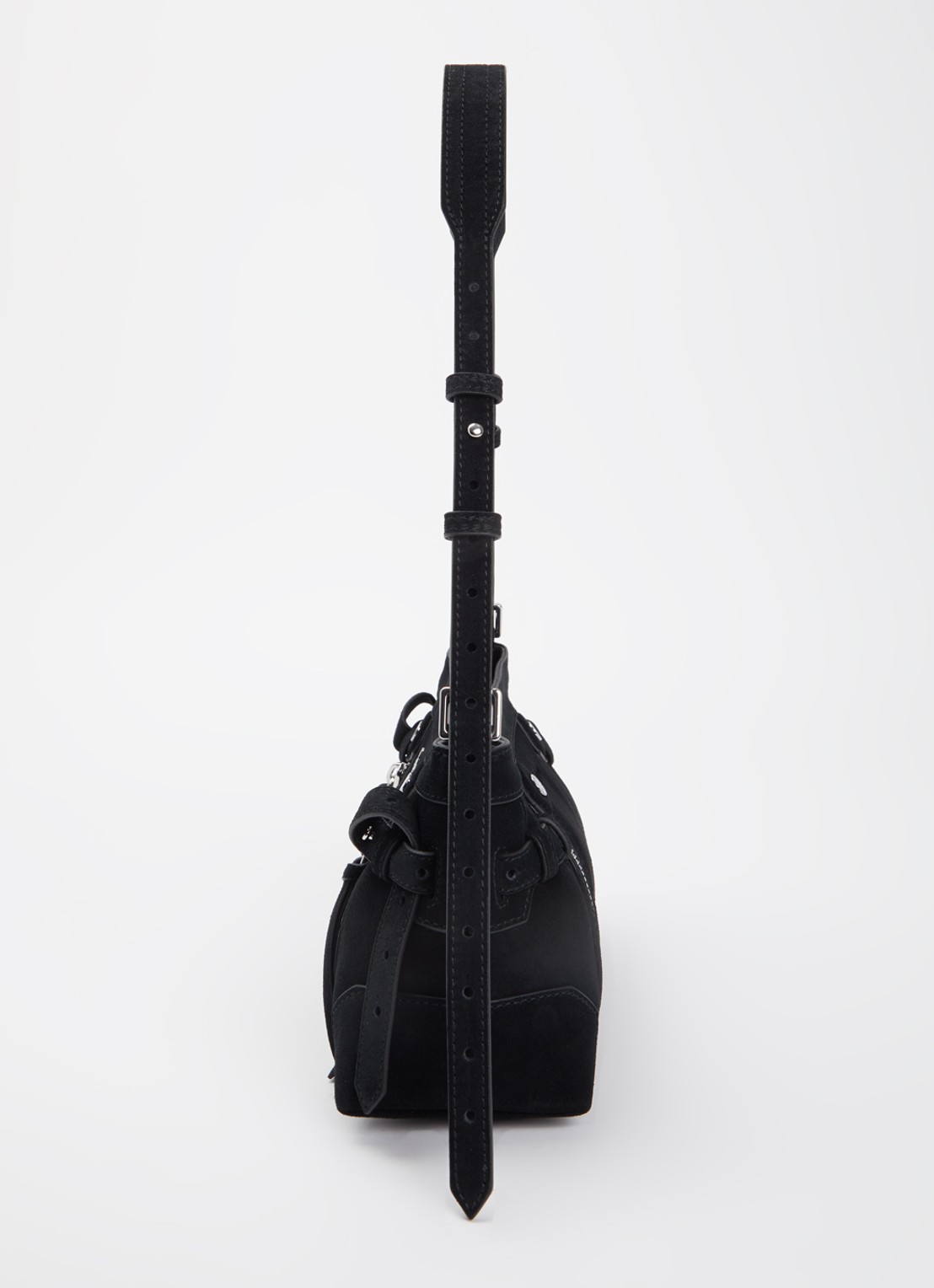 Zadig&Voltaire Madison mini schoudertas van suède - detail 3 zwart