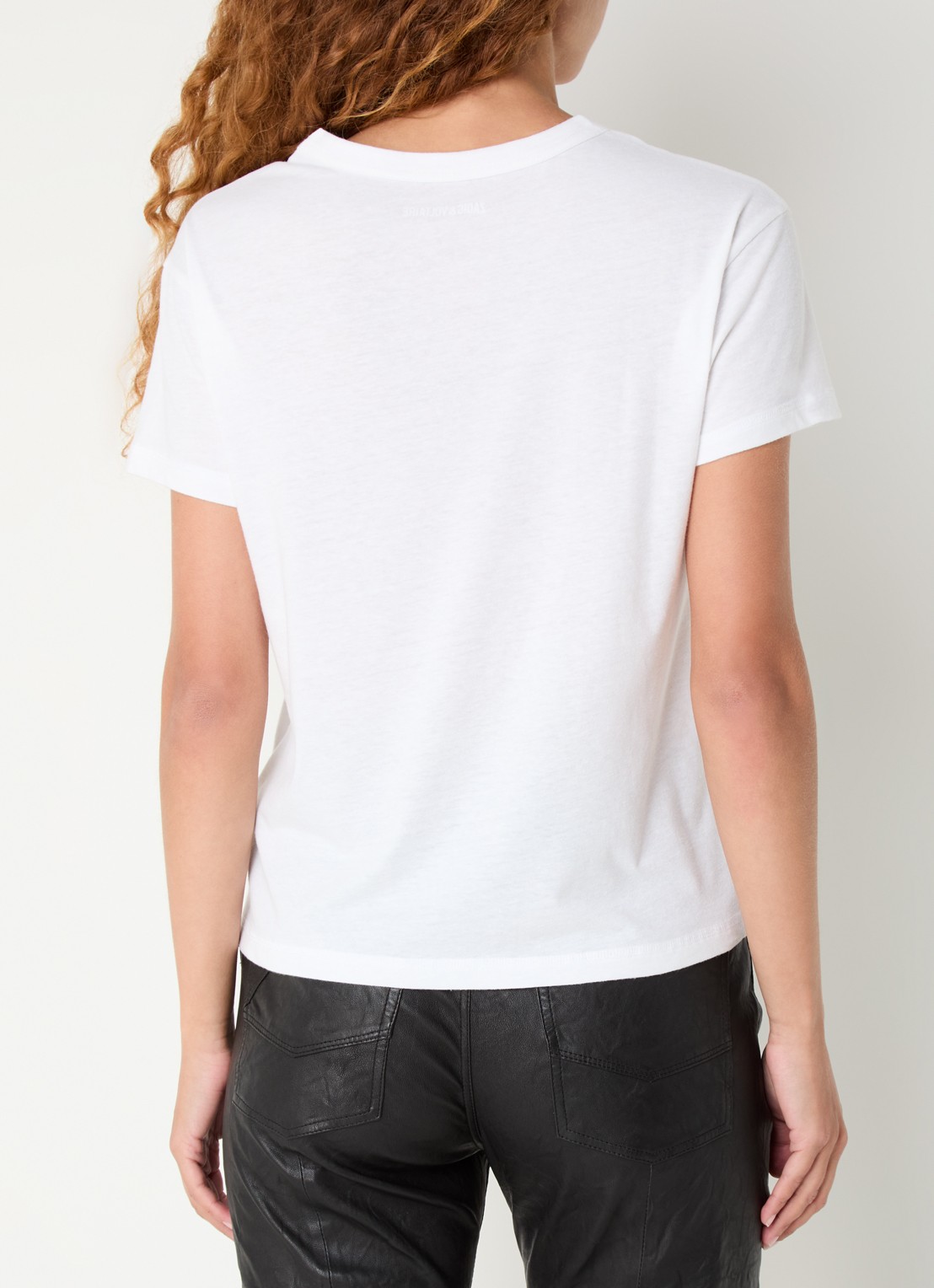 Zadig&Voltaire Marta T-shirt in linnenblend met logo - achterkant 4 wit
