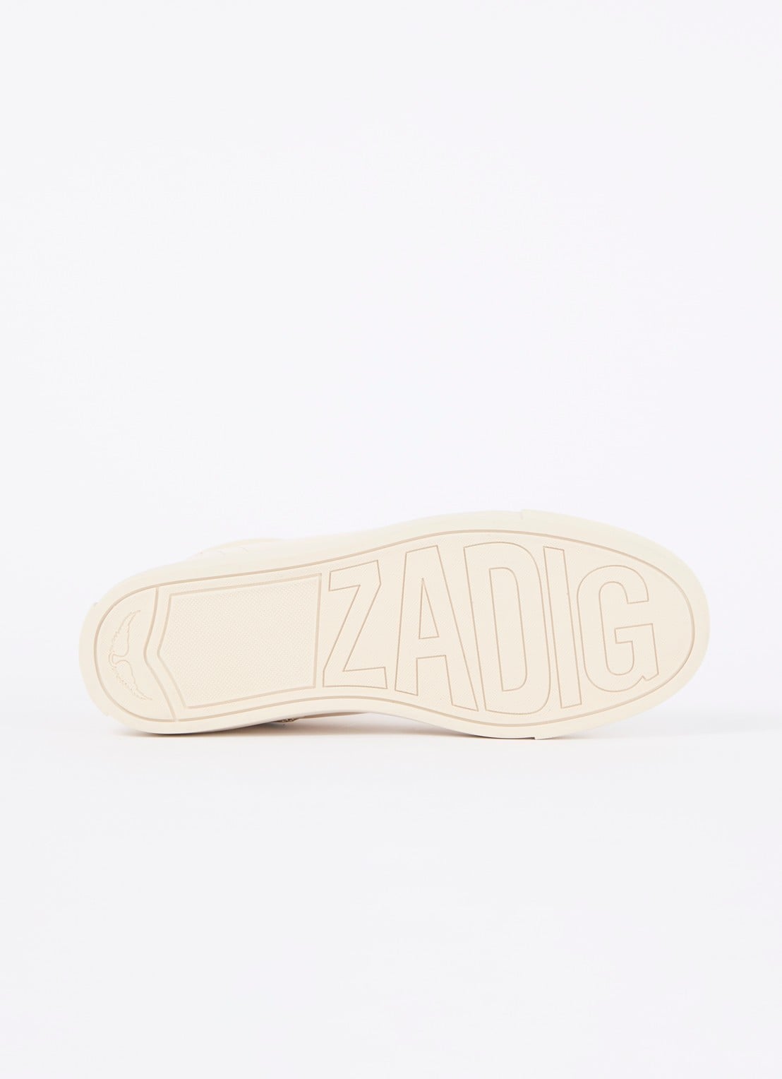 Zadig&Voltaire Mid Fly sneaker van leer - detail 4 ivoor