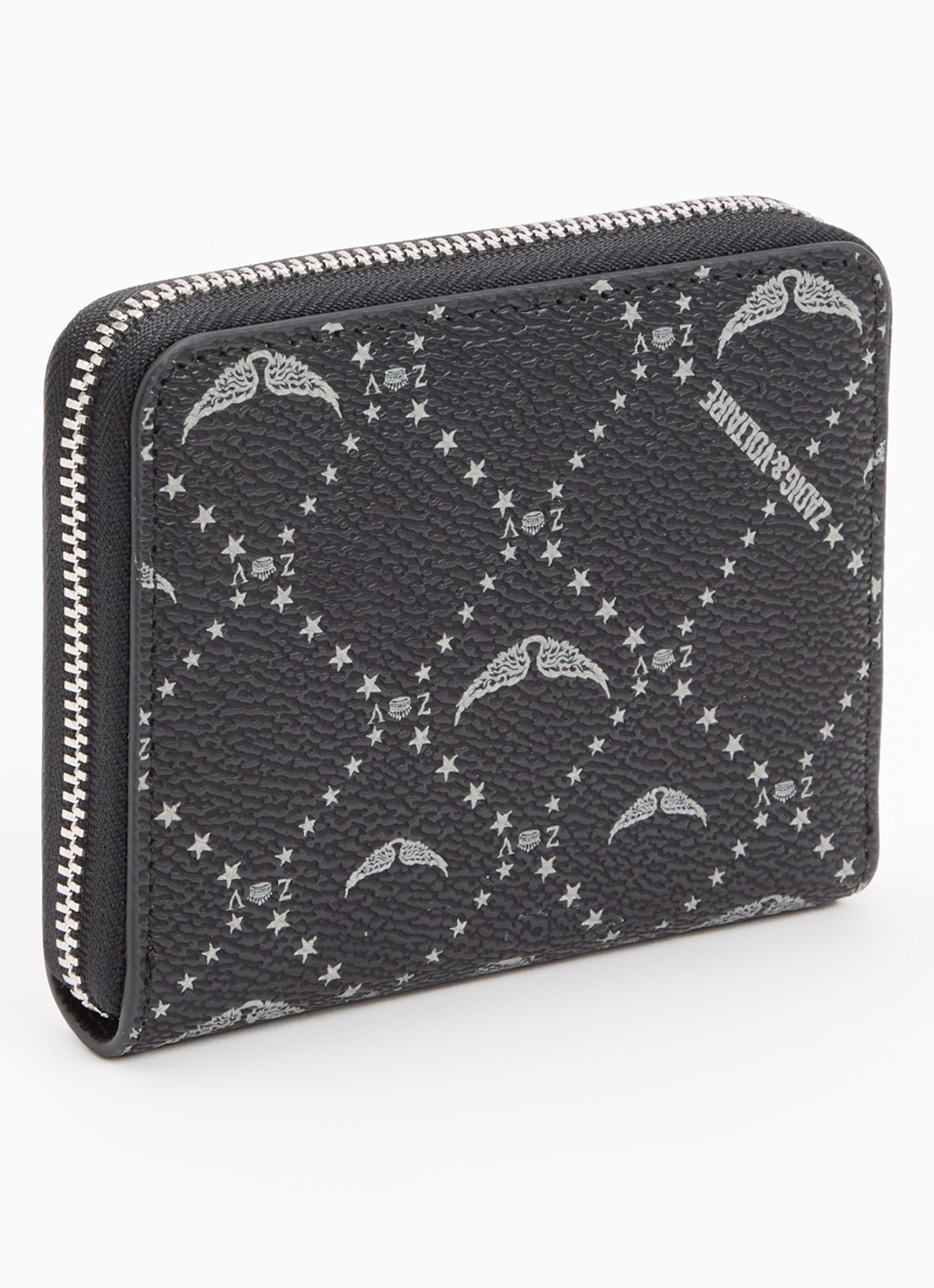 Zadig&Voltaire Mini portemonnee met logoprint - achterkant zwart