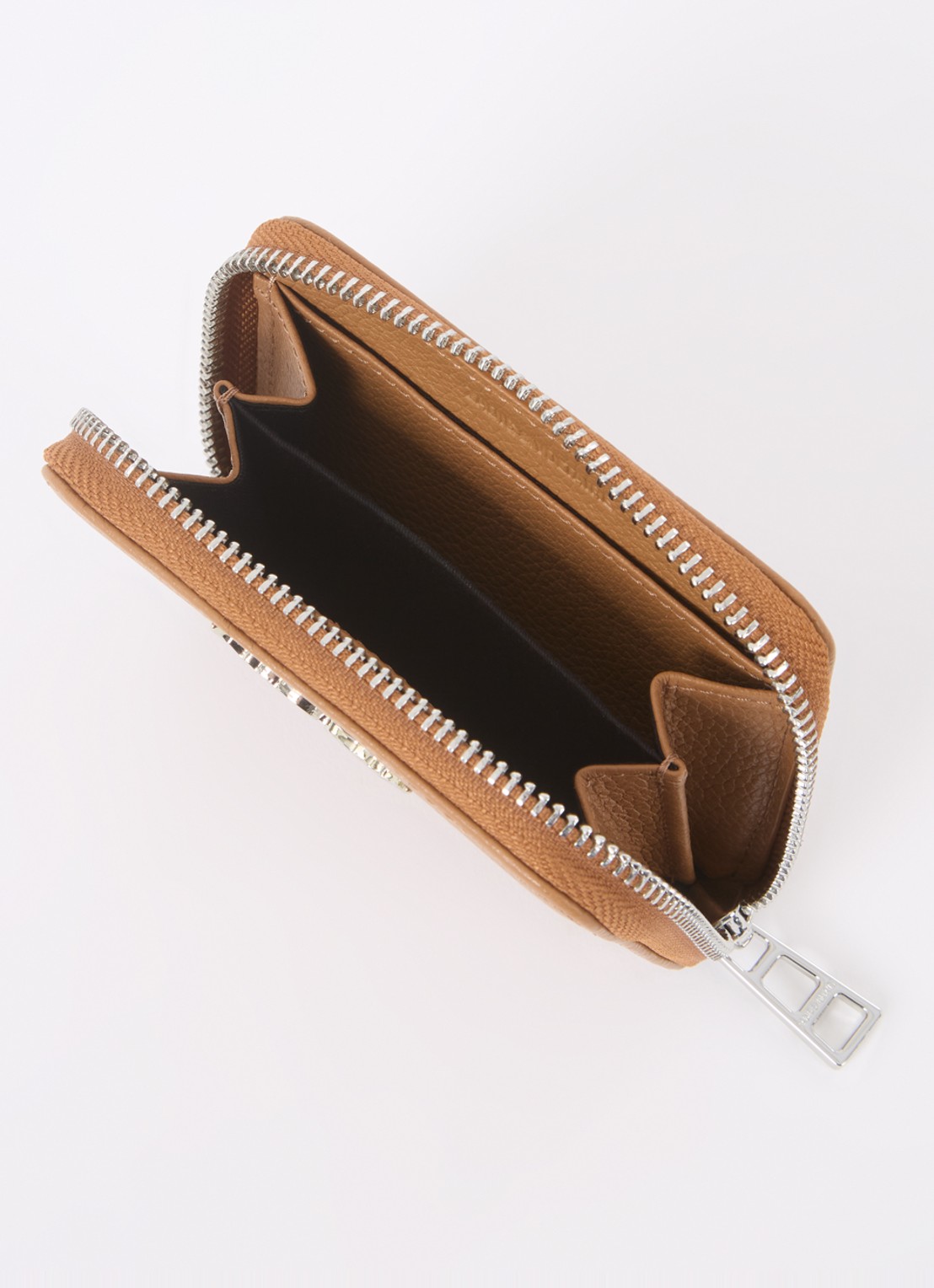 Zadig&Voltaire Mini portemonnee van leer - voorkant 2 roestbruin