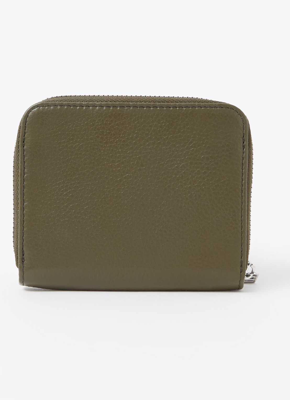 Zadig&Voltaire Mini portemonnee van leer - achterkant mosgroen