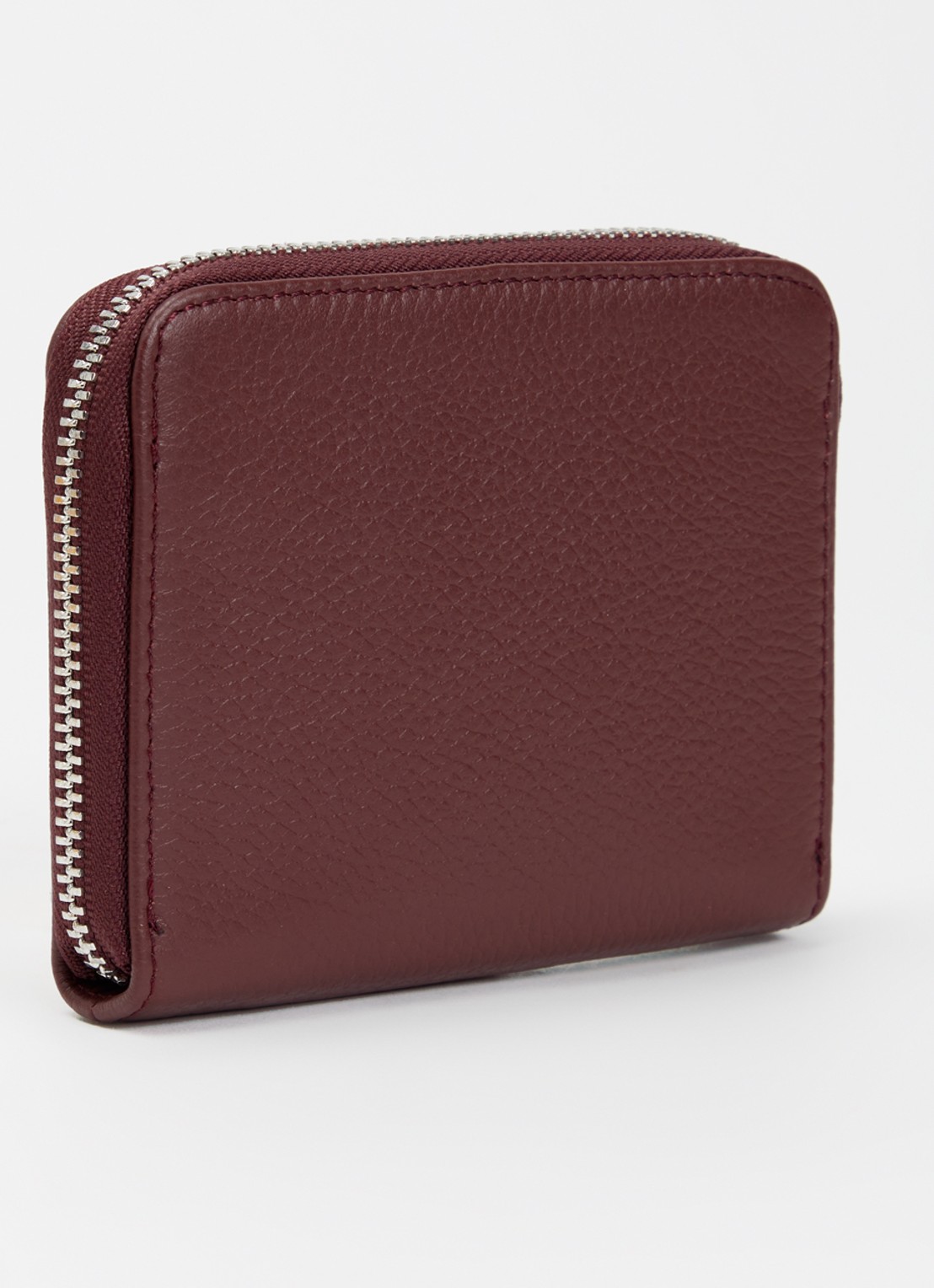 Zadig&Voltaire Mini portemonnee van leer - achterkant 3 bordeauxrood
