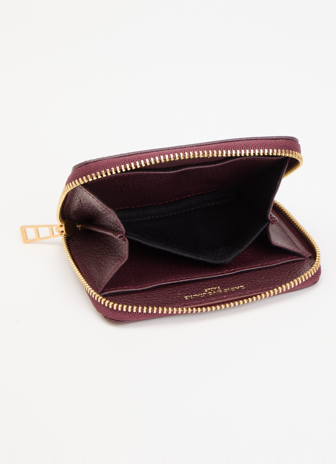 Zadig&Voltaire Mini portemonnee van leer - voorkant 2 paars