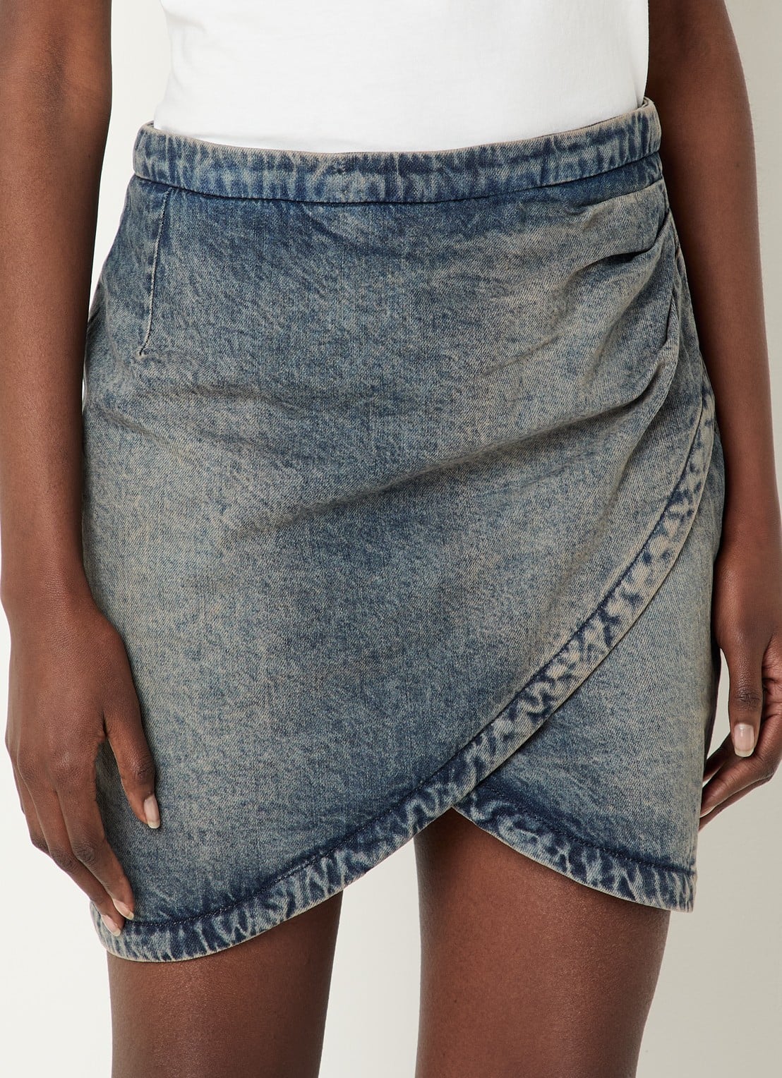 Zadig&Voltaire Mini spijkerrok met assymetrische zoom - detail 4 indigo